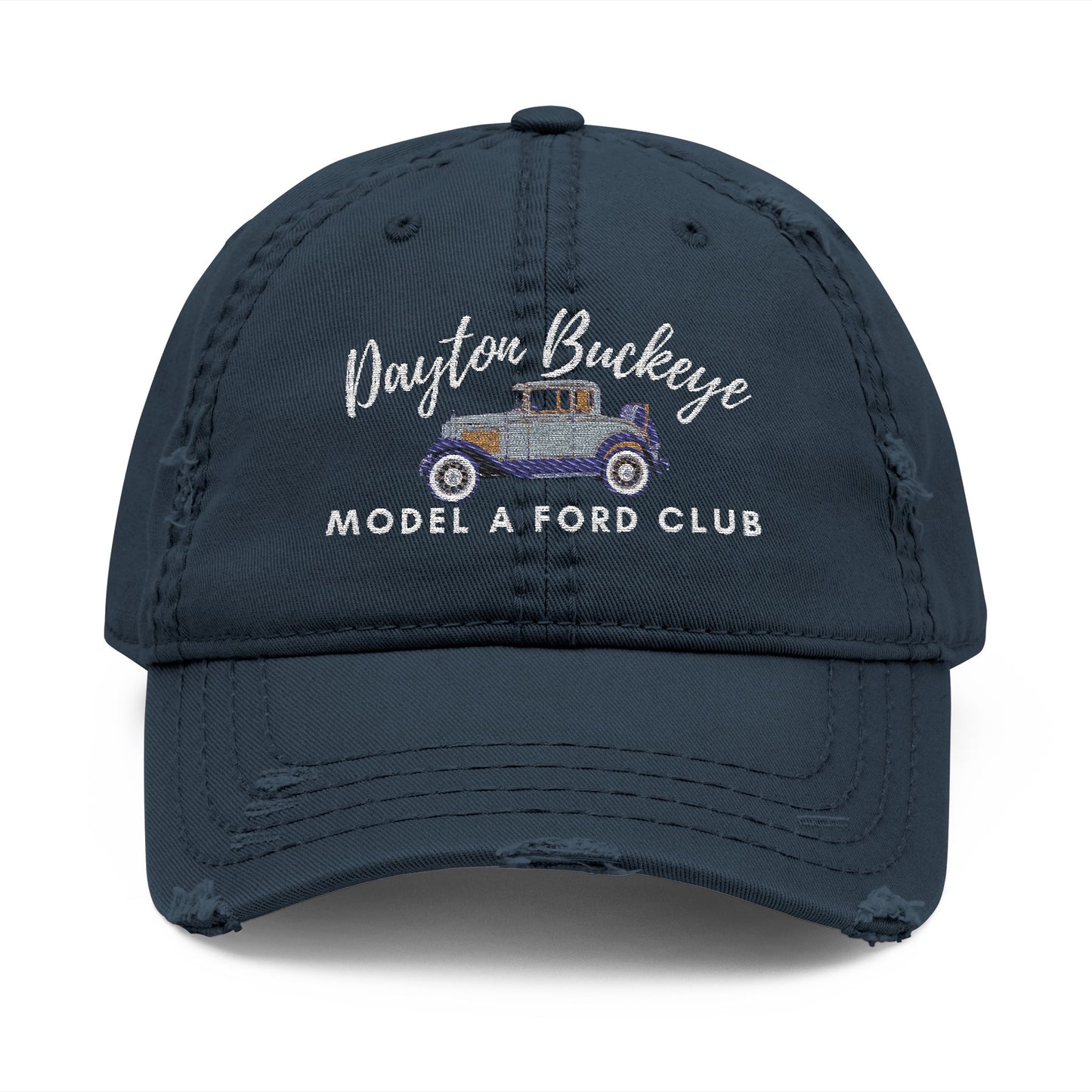 Dayton Buckeye Model A Ford Club Distressed Dad Hat - Embroidered