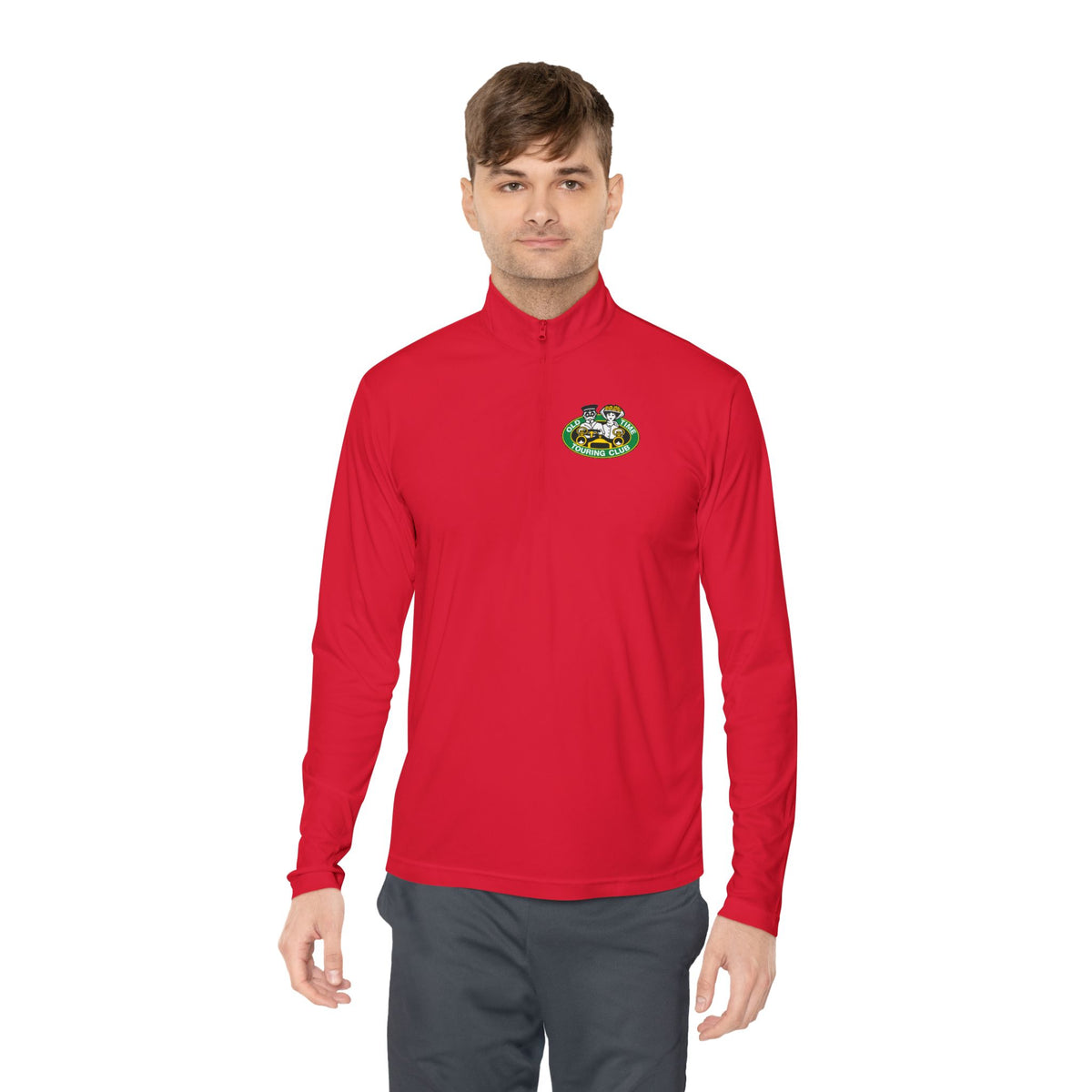 Old Time Touring Club of Pennsylvania Quarter-Zip Pullover - Front and Back Logos