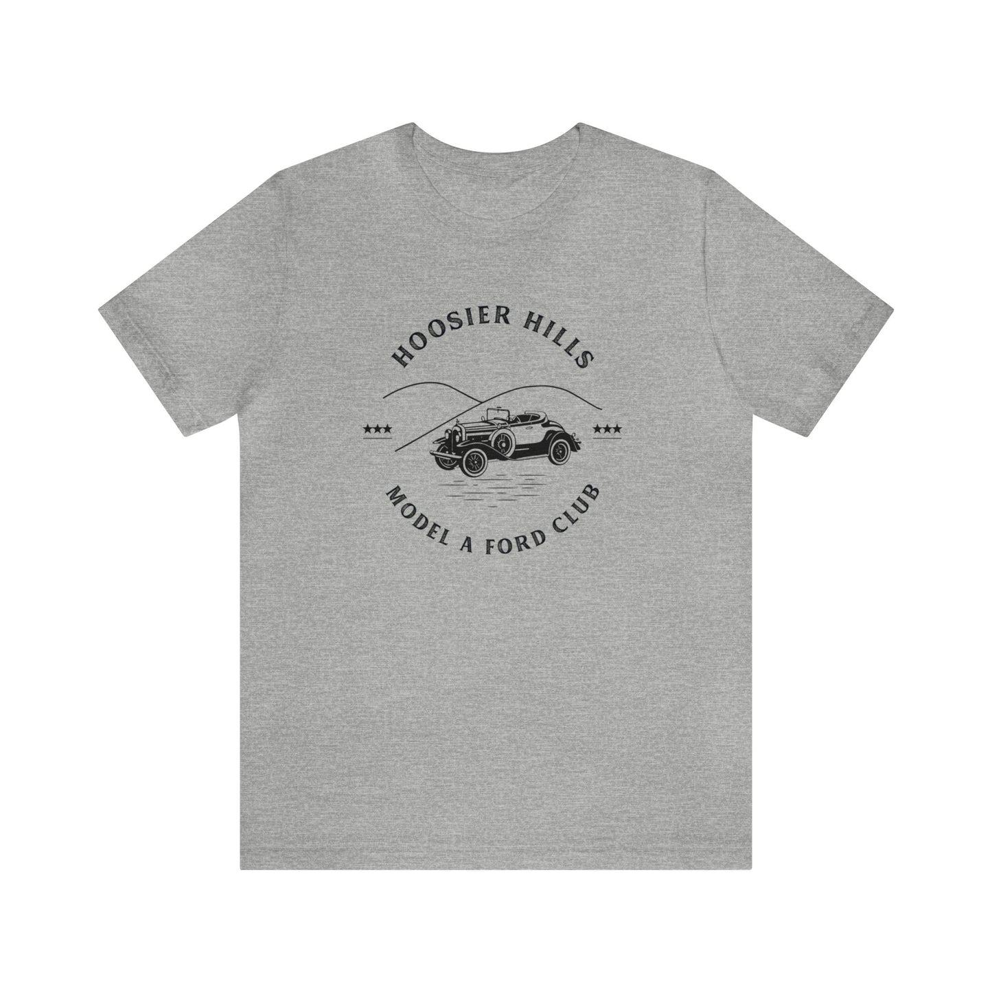Hoosier Hills Model A Ford Club Unisex Jersey Short Sleeve Tee