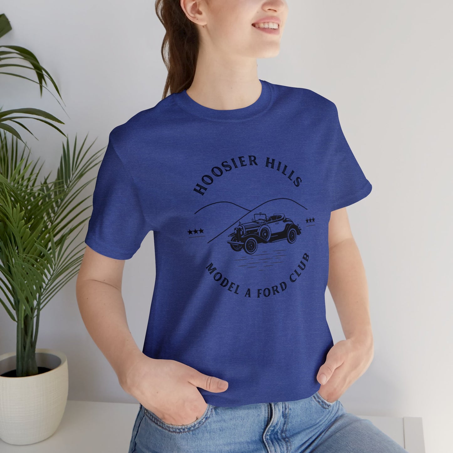 Hoosier Hills Model A Ford Club Unisex Jersey Short Sleeve Tee