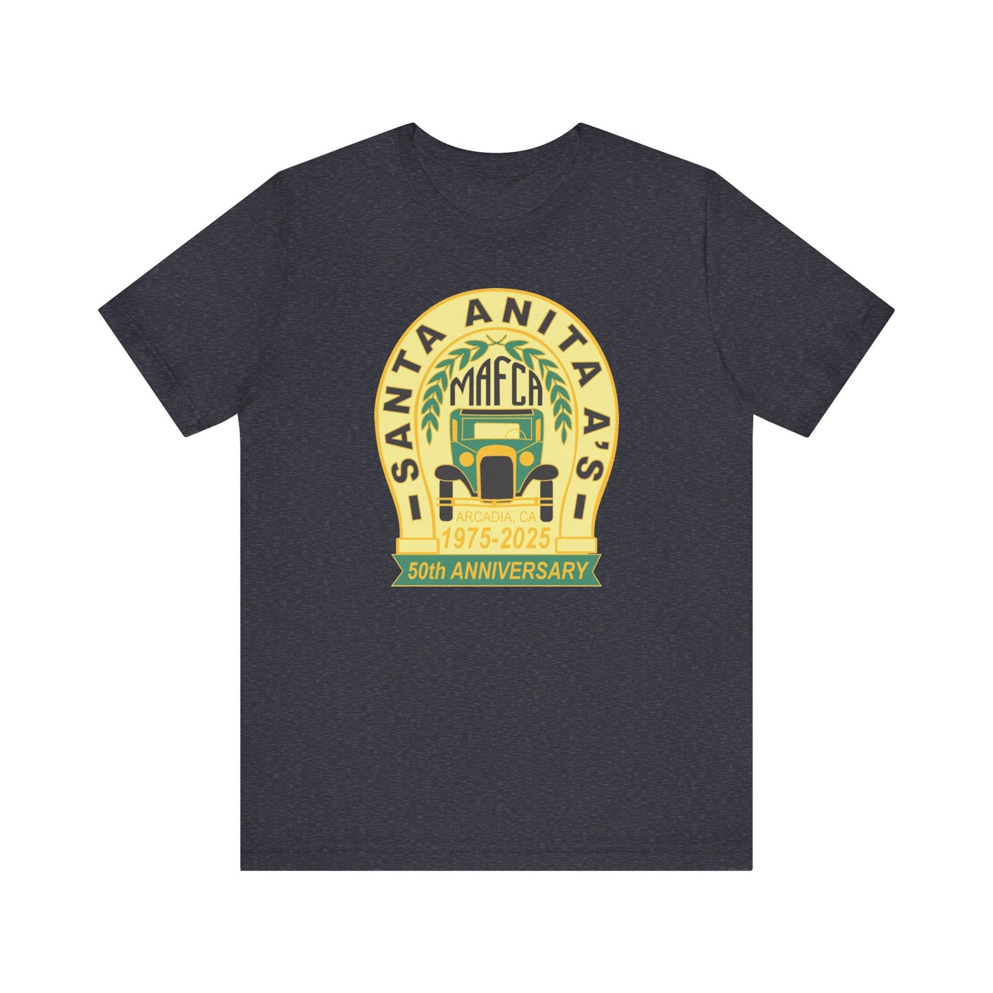 Santa Anita A's MAFCA 50th Anniversary (front logo) Unisex Jersey Tee