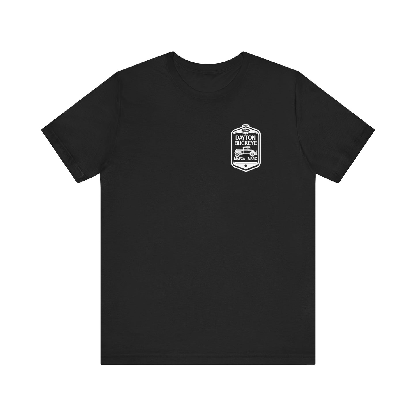 Dayton Buckeye (front and back logo) Unisex Jersey Short Sleeve Tee