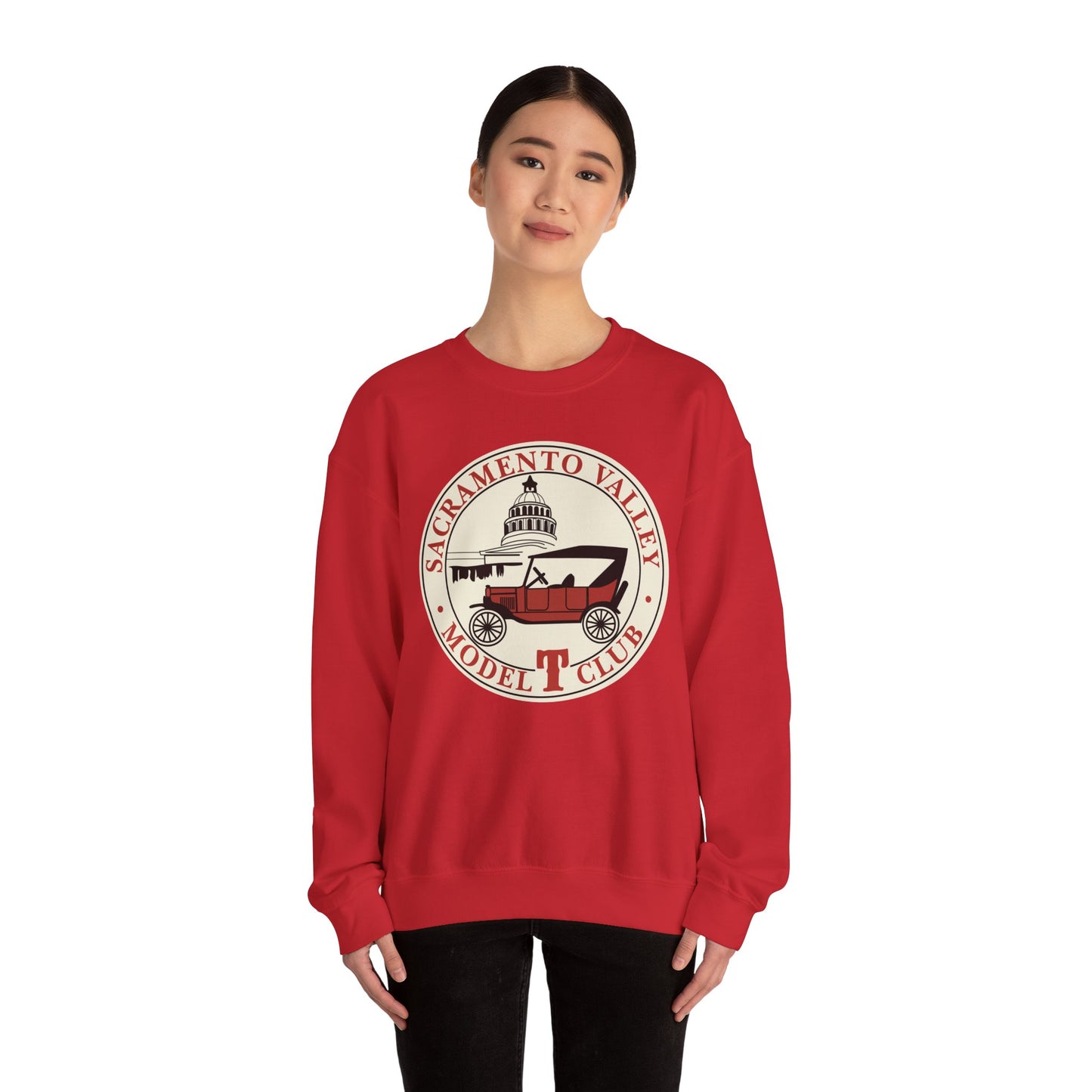 Sacramento Valley Model T Club (front and back logo) Unisex Heavy Blend™ Crewneck Sweatshirt