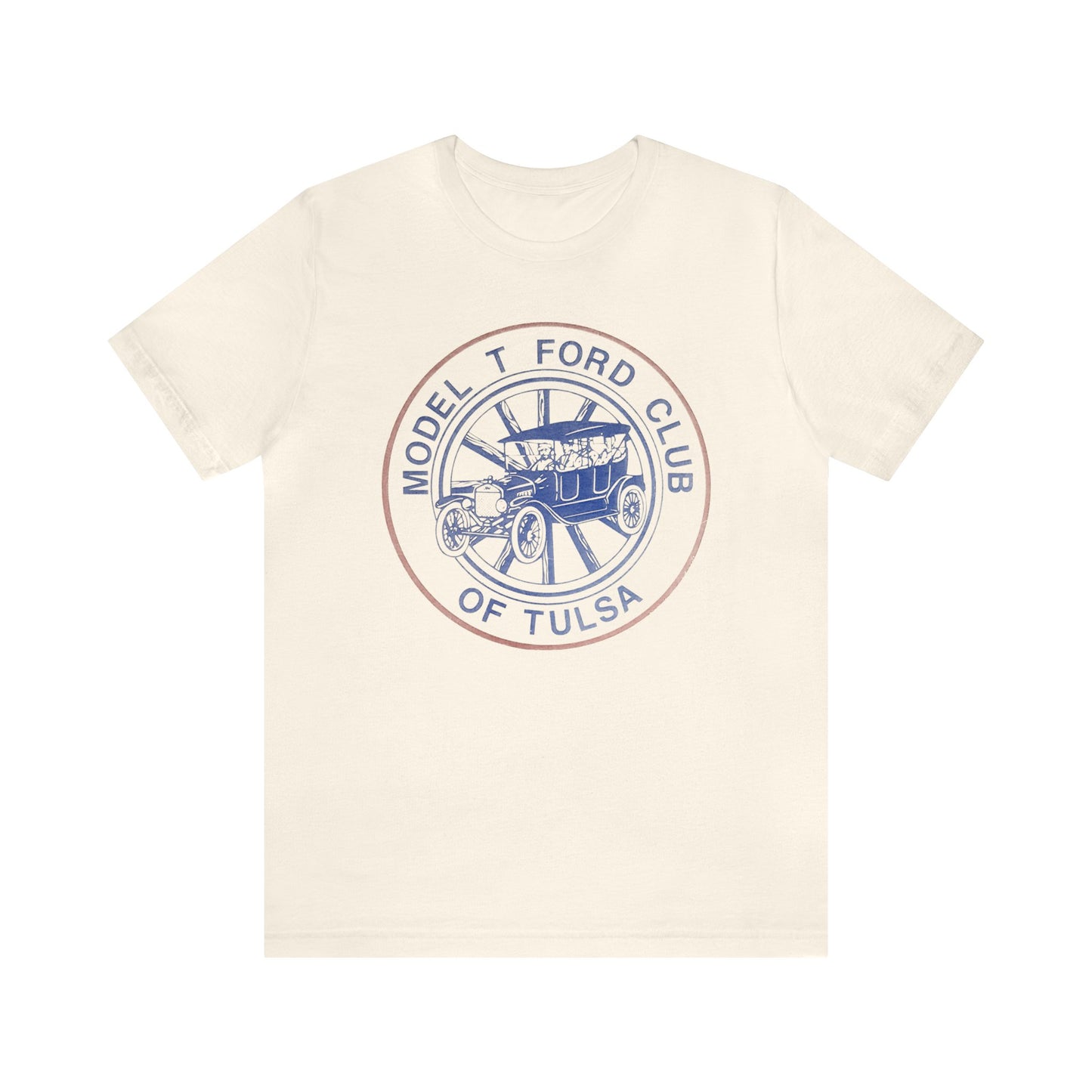 Model T Ford Club of Tulsa (Distressed effect for vintage look.) Unisex Jersey Short Sleeve Tee