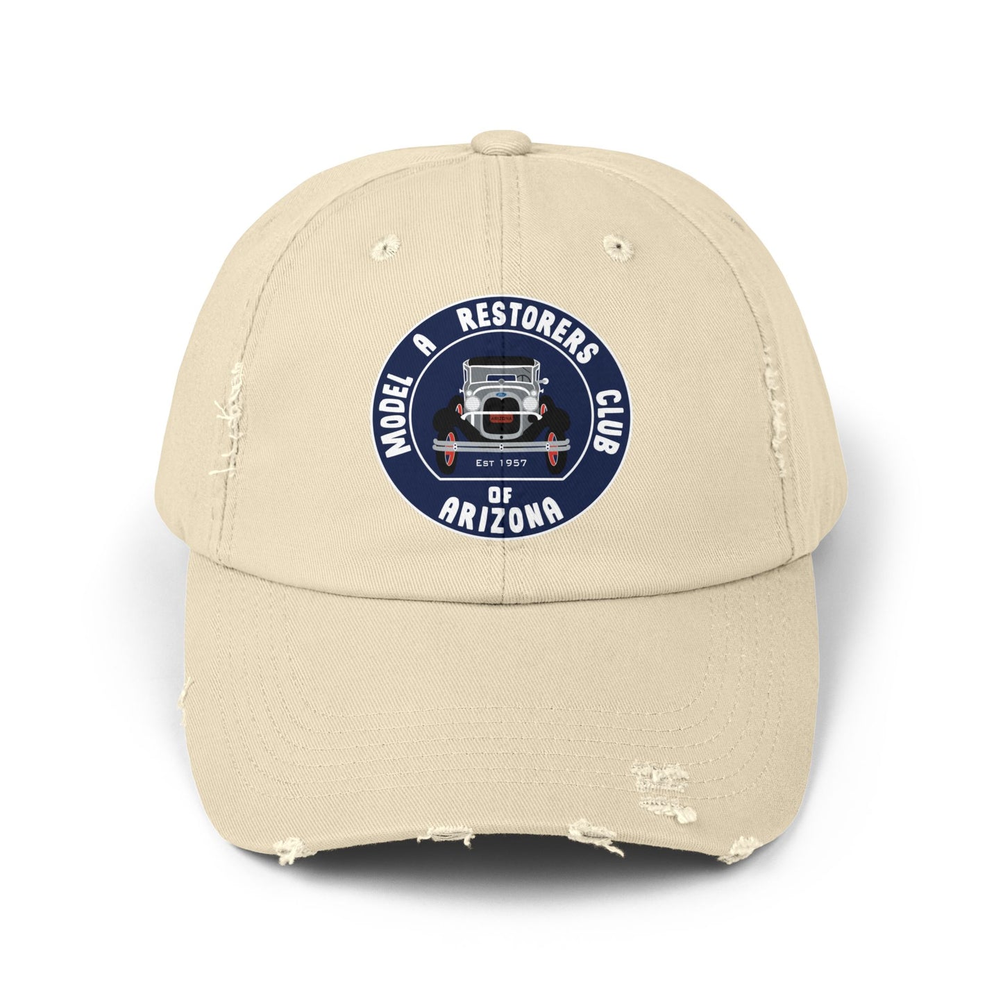 MARC of Arizona Unisex Distressed Cap - Model A Restoration Club of Arizona Emblem