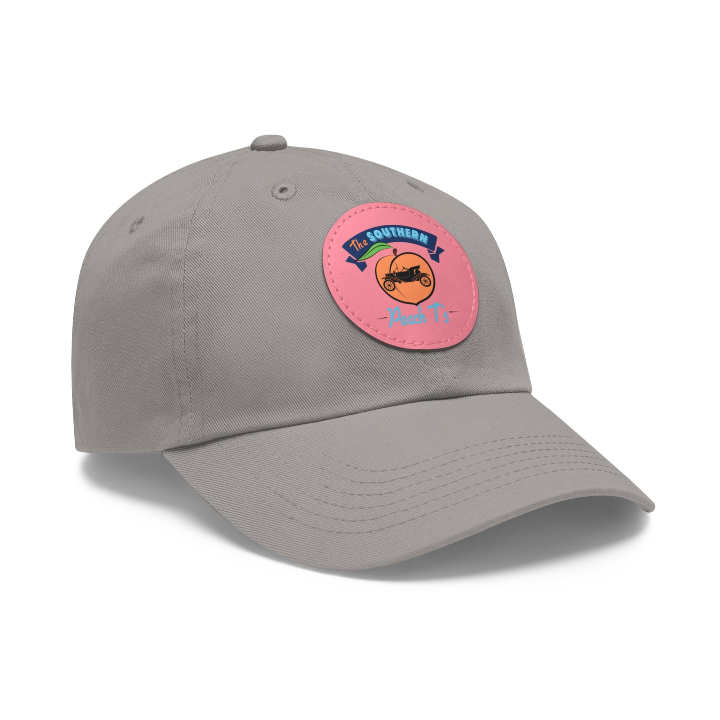 The Southern Peach T's Dad Hat with Leather Patch (Round)