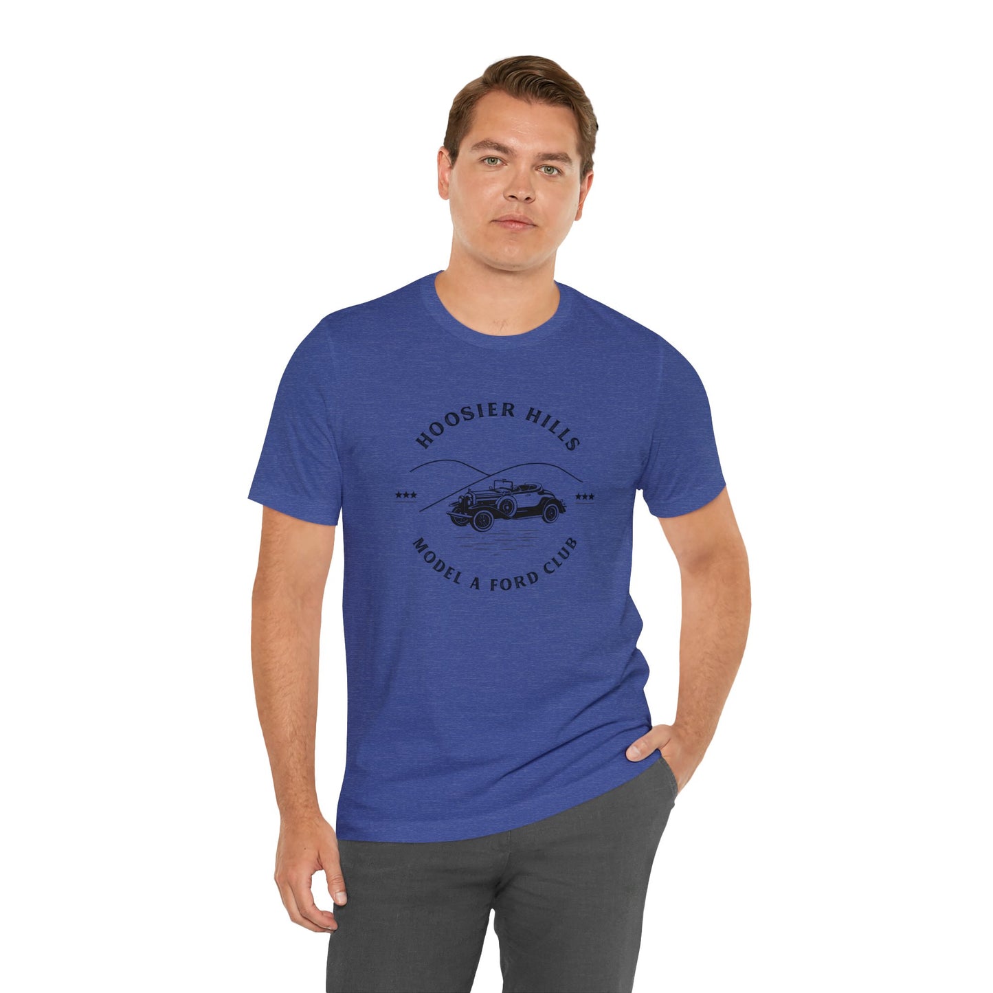 Hoosier Hills Model A Ford Club Unisex Jersey Short Sleeve Tee