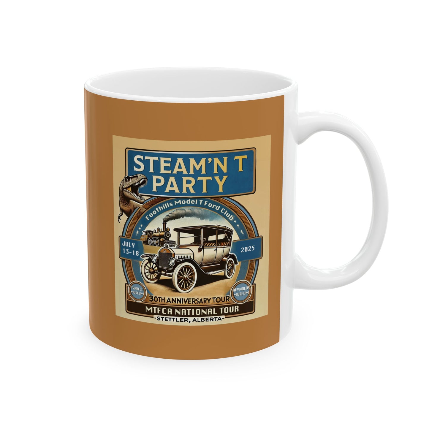 Foothills Model T Ford Club STEAM'N T PARTY Ceramic Mug - Perfect for Coffee Lovers and Gift Giving