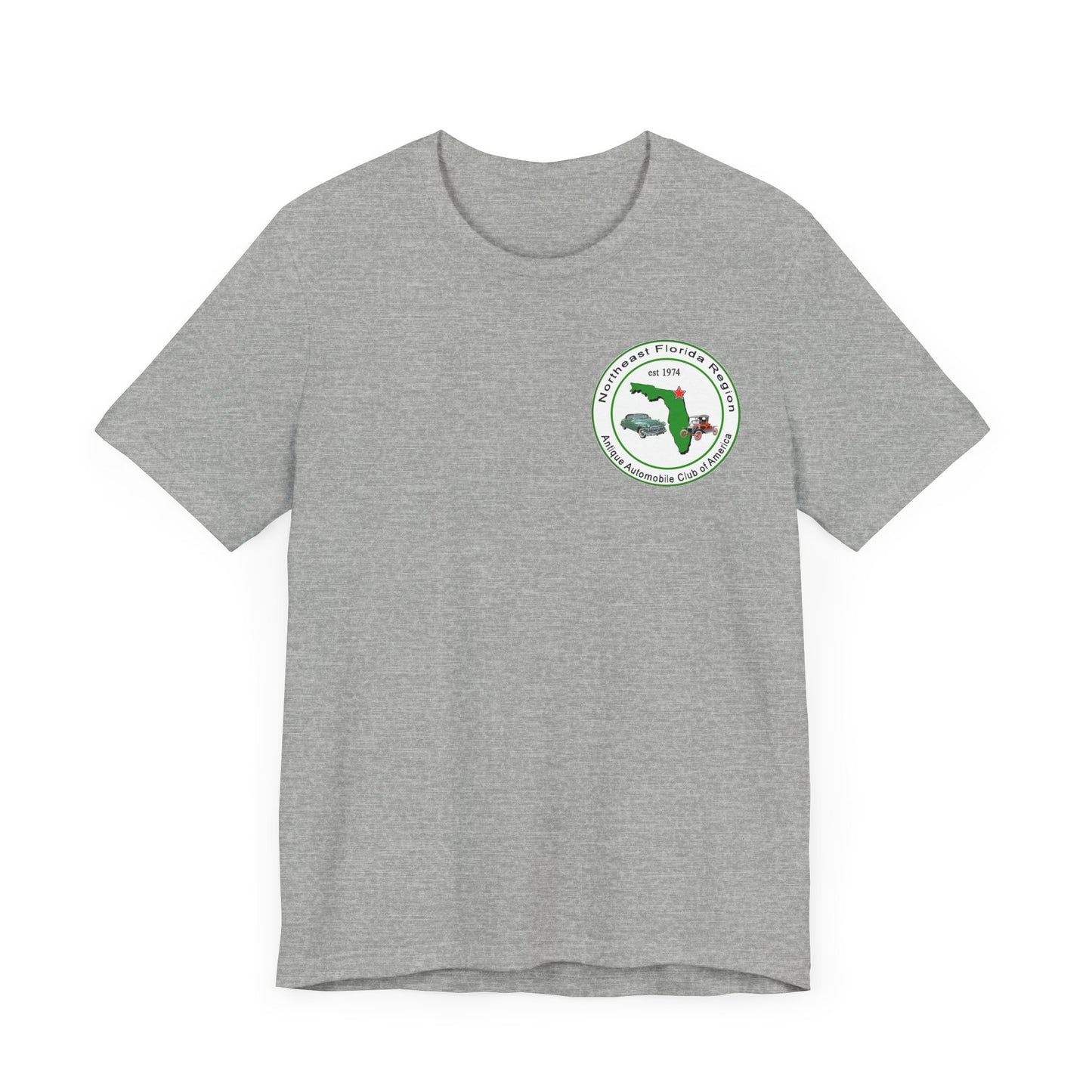 Northeast Florida Region AACA (small front logo) Unisex Jersey Tee - Perfect for Events & Gatherings