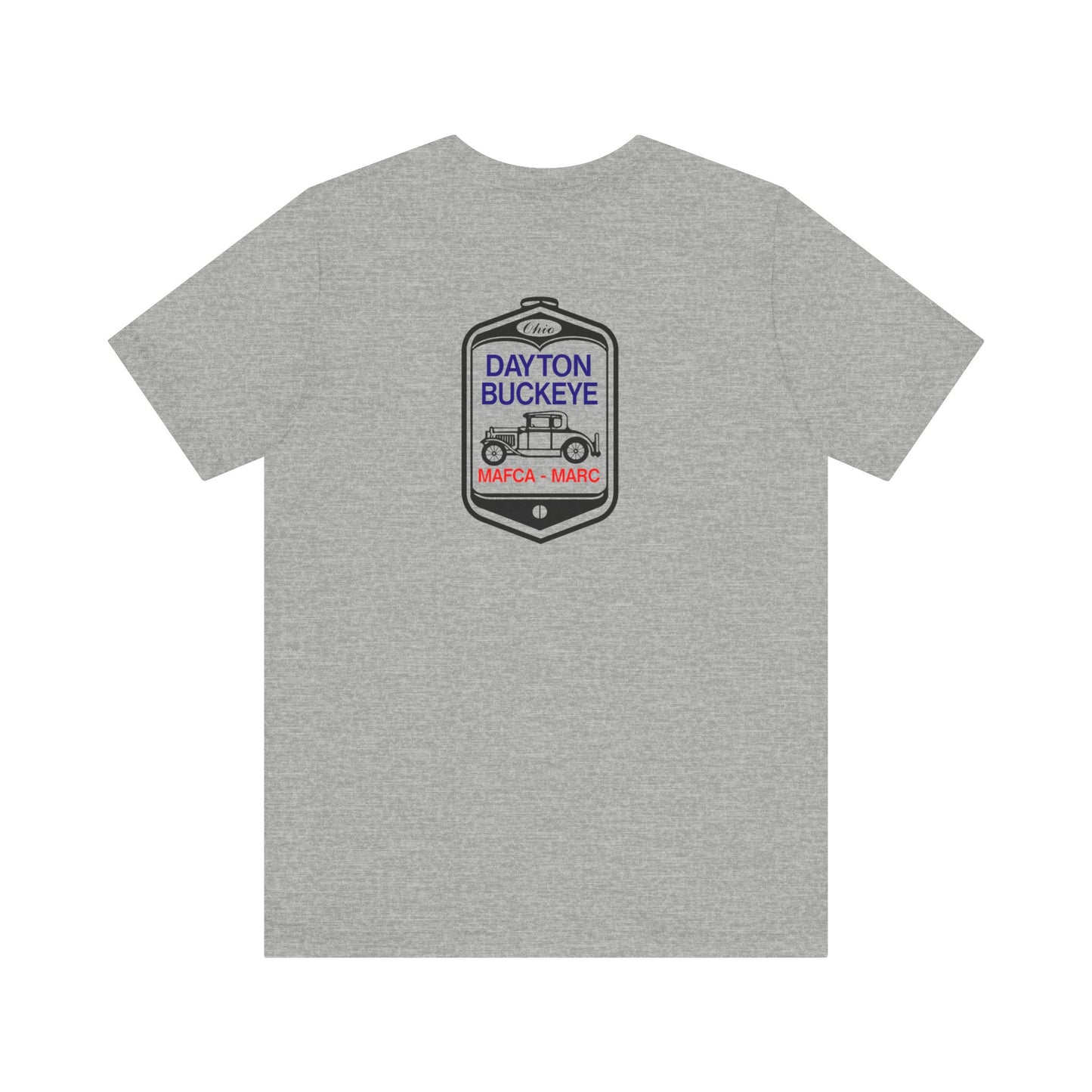 Dayton Buckeye (front and back logo) Unisex Jersey Short Sleeve Tee