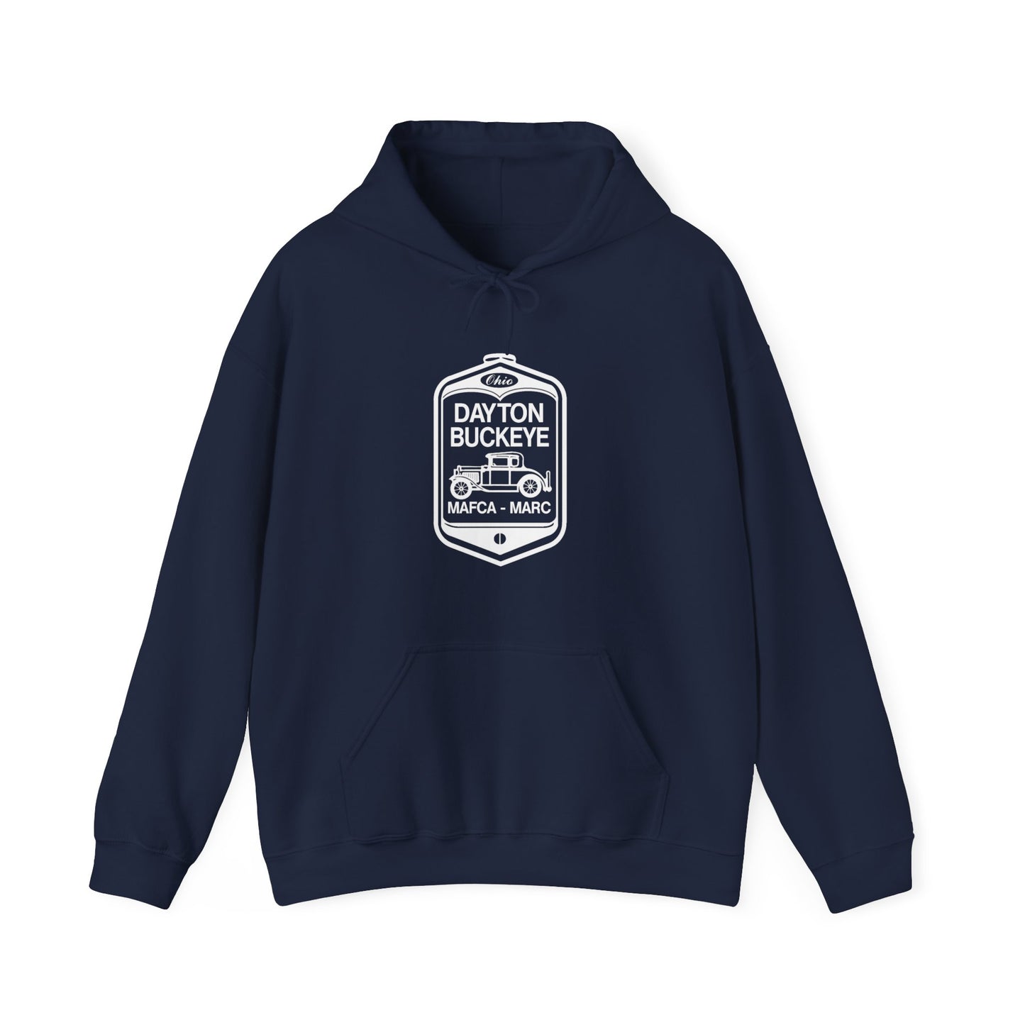 Dayton Buckeye (front logo) Unisex Heavy Blend™ Hooded Sweatshirt