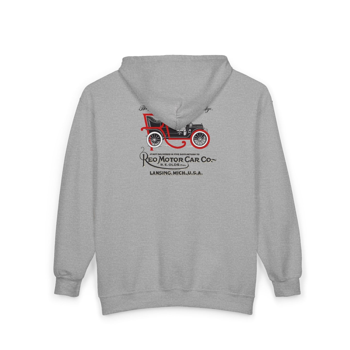 EarlyREO and REO 1 & 2 Cylinder Registry Zip Hoodie — Front and Back Logos Sweatshirt