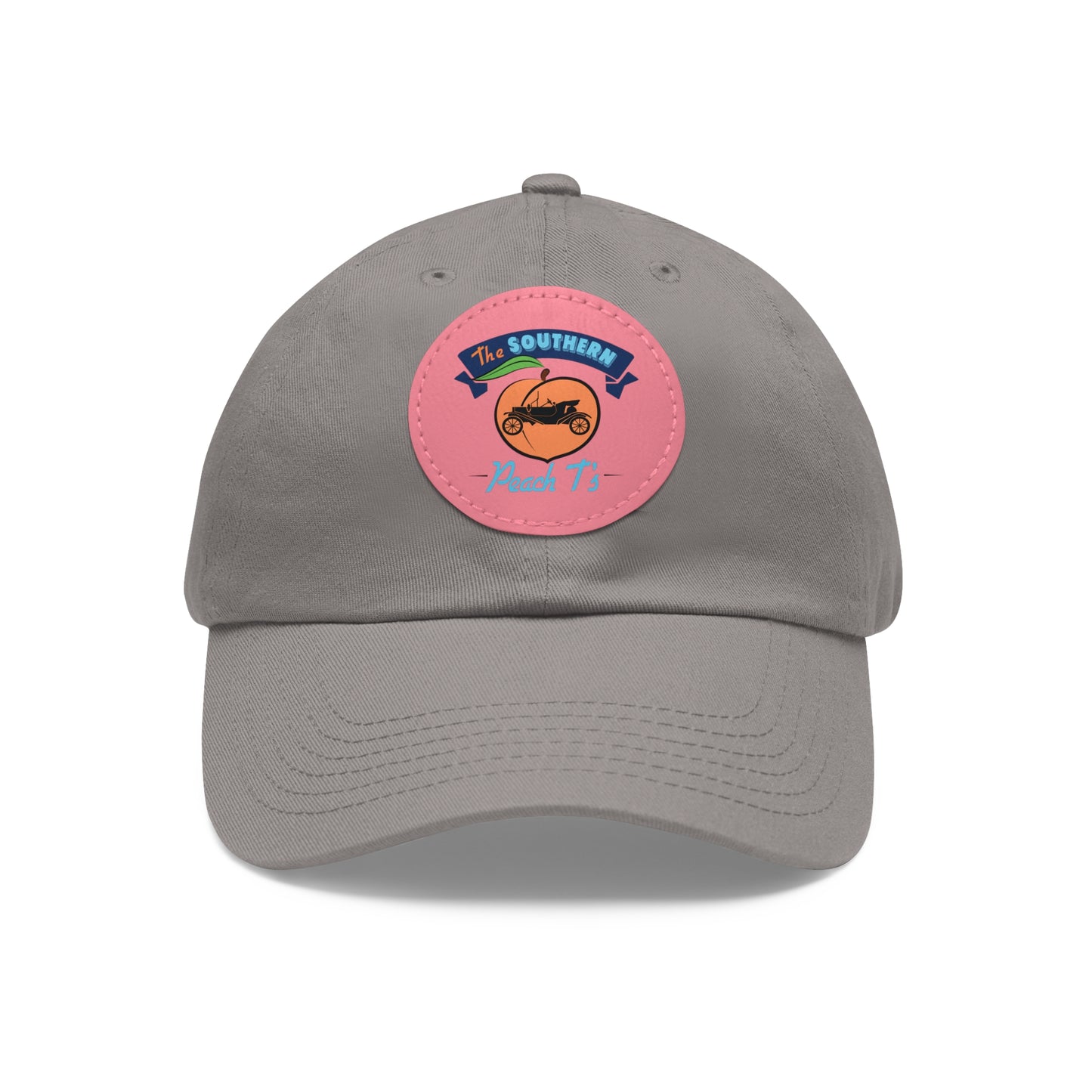 The Southern Peach T's Dad Hat with Leather Patch (Round)