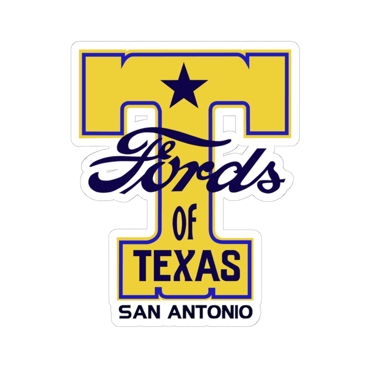 T Fords of Texas (transparent or white) Kiss-Cut Stickers - Great for your "T" or trailer