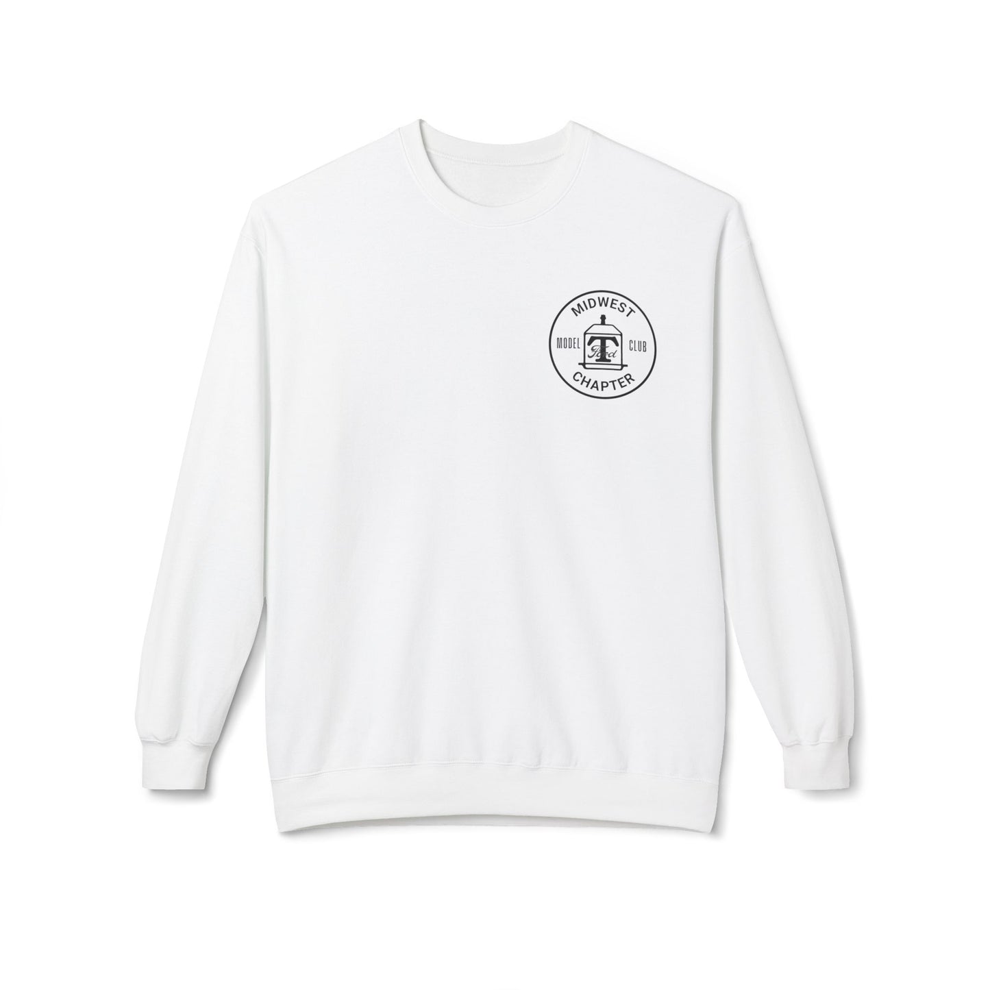 Midwest Chapter - The Model T Ford Club (front logo) Unisex Softstyle Crewneck Sweatshirt