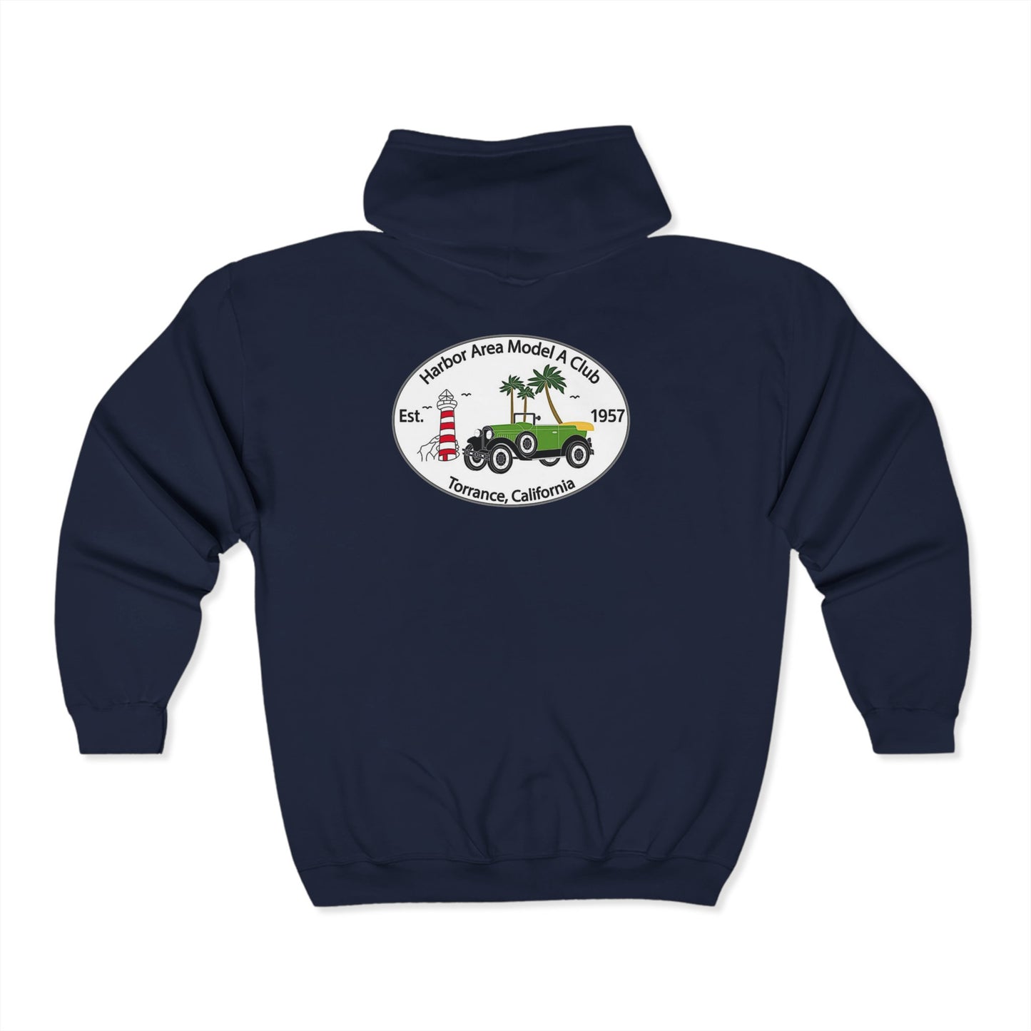 Harbor Area Model A Club Zip Hoodie - Perfect for Enthusiasts & Outdoor Events