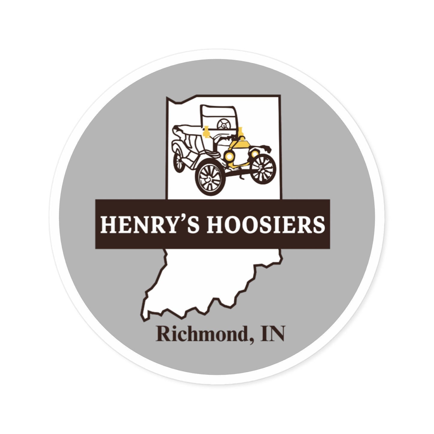 Henry's Hoosiers Round Stickers, Indoor\Outdoor