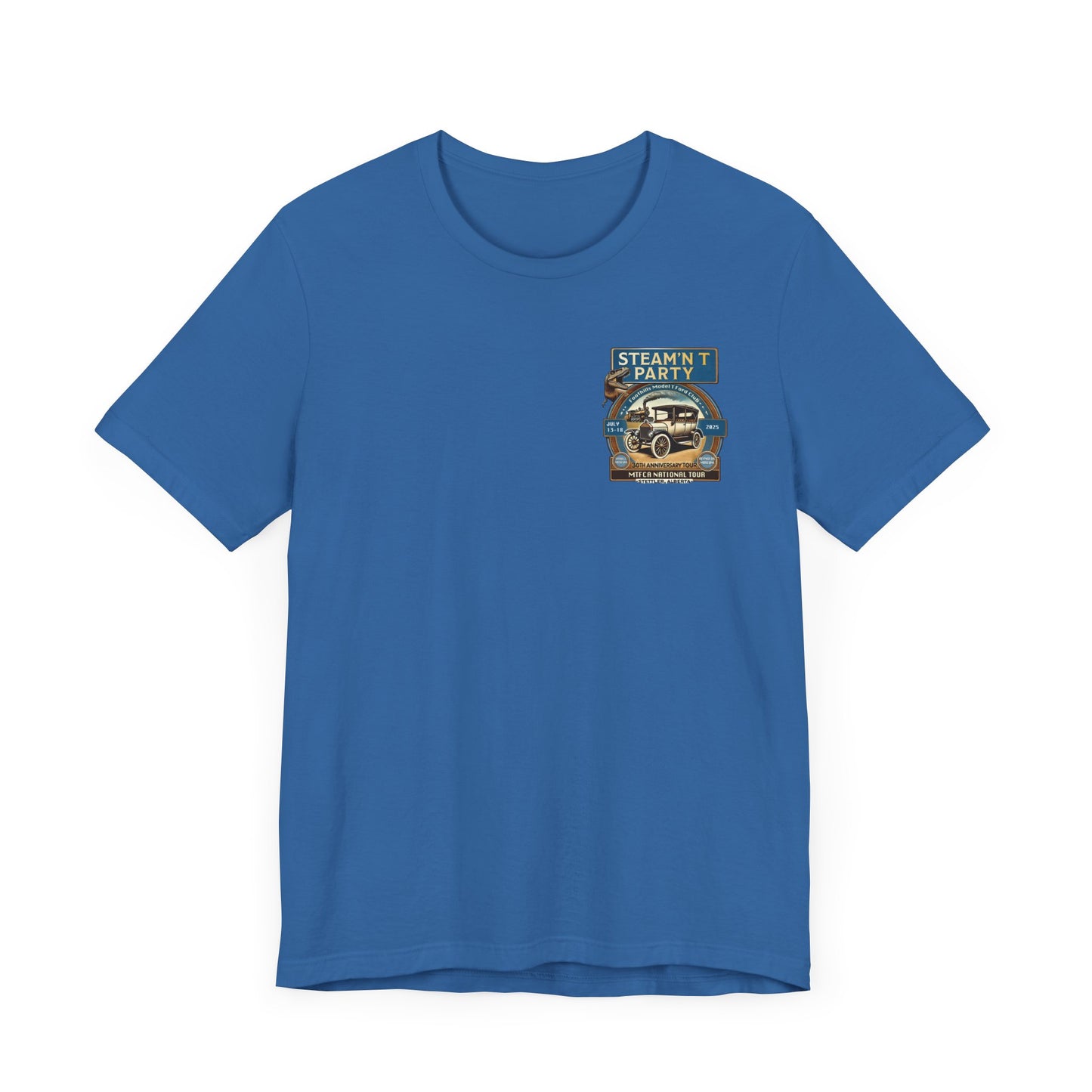Foothills Model T Ford Club STEAM'N T PARTY (front and back logos)