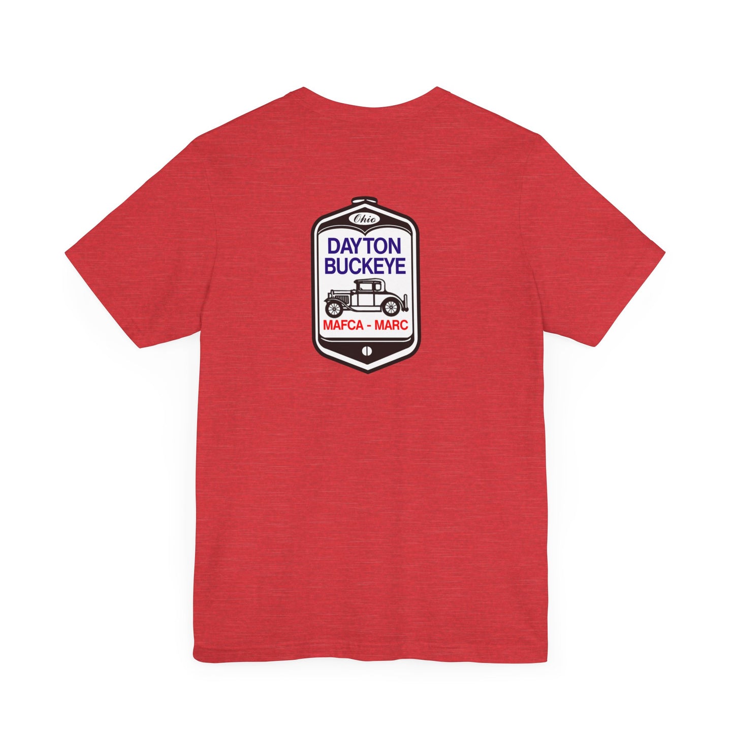 Dayton Buckeye (front and back logo) Unisex Jersey Short Sleeve Tee