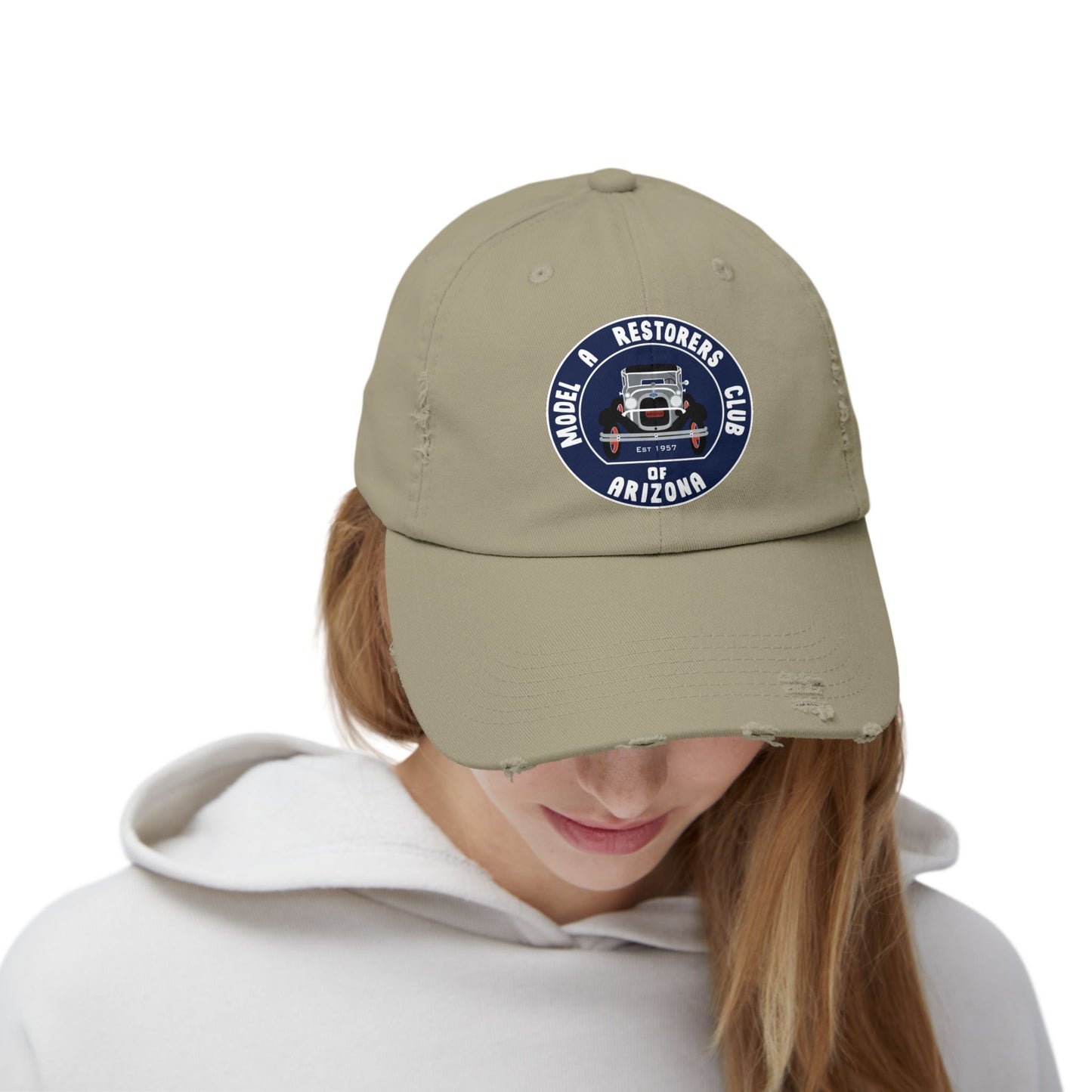 MARC of Arizona Unisex Distressed Cap - Model A Restoration Club of Arizona Emblem