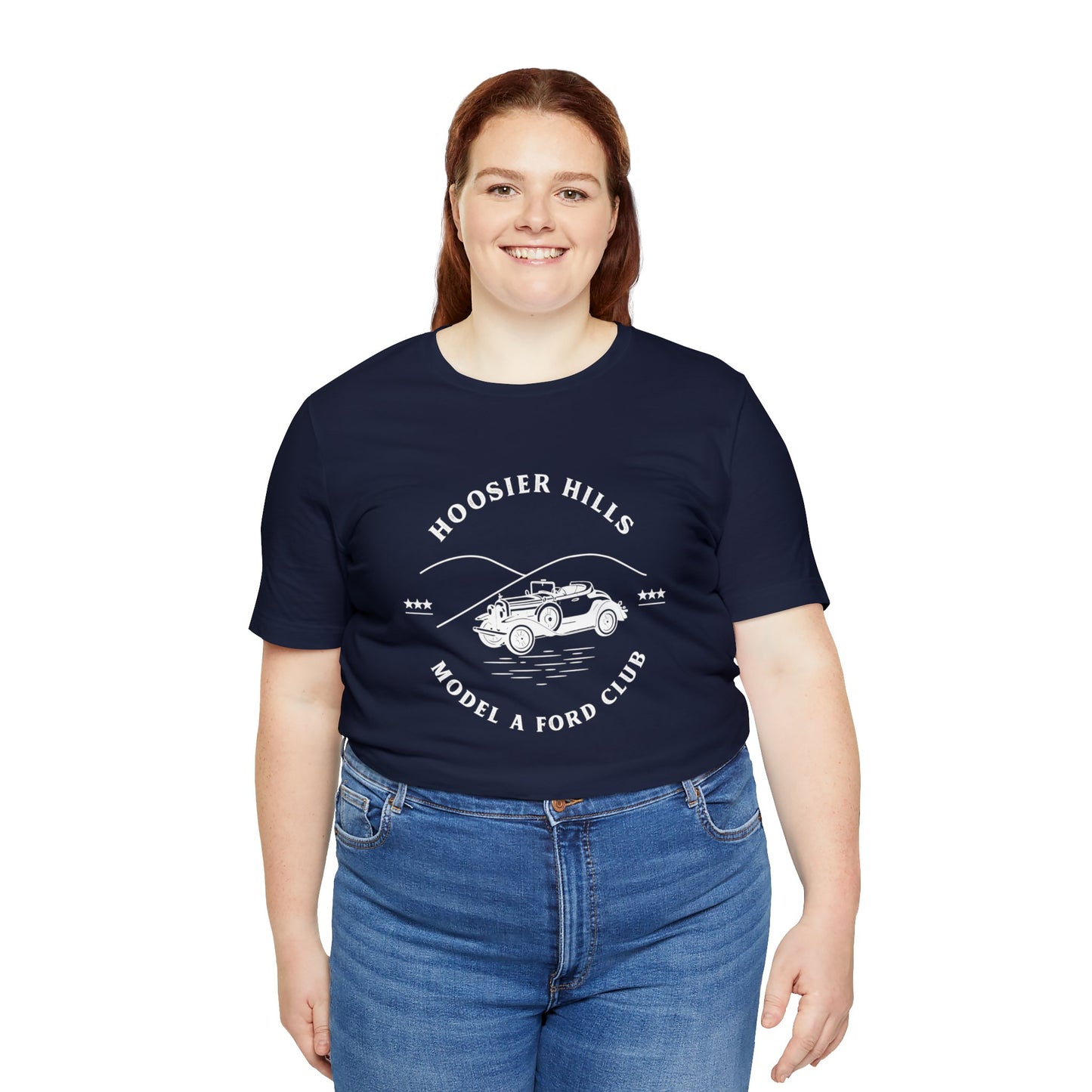 Hoosier Hills Model A Ford Club Unisex Jersey Short Sleeve Tee