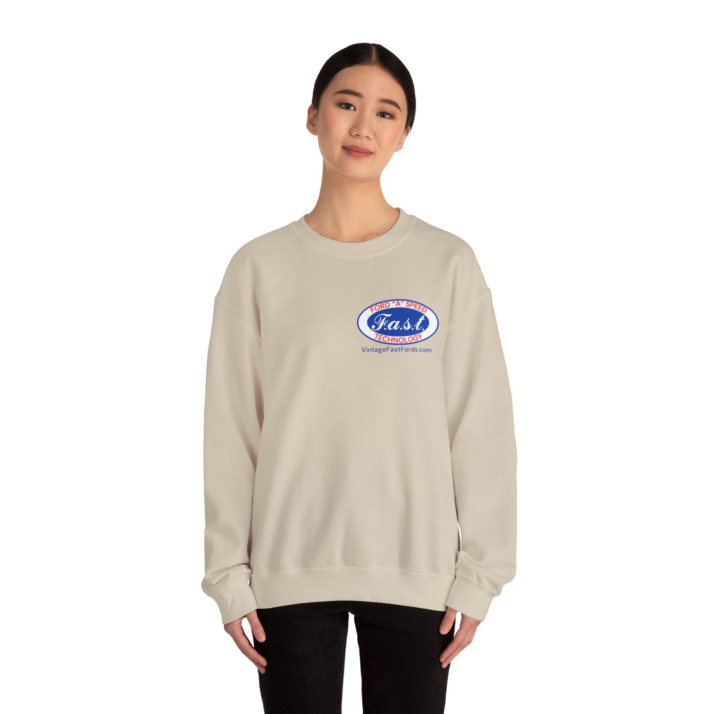 F.A.S.T. Ford "A" Speed Technology (front & back logo) Unisex Crewneck Sweatshirt