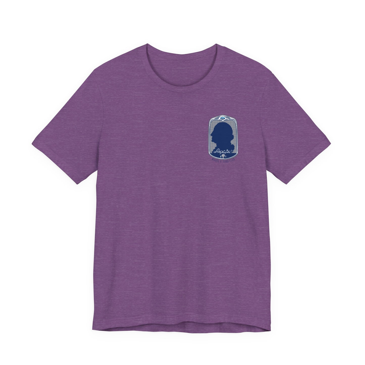 George Washington Model A Ford Club (front and back blue logo) Unisex Jersey Short Sleeve Tee