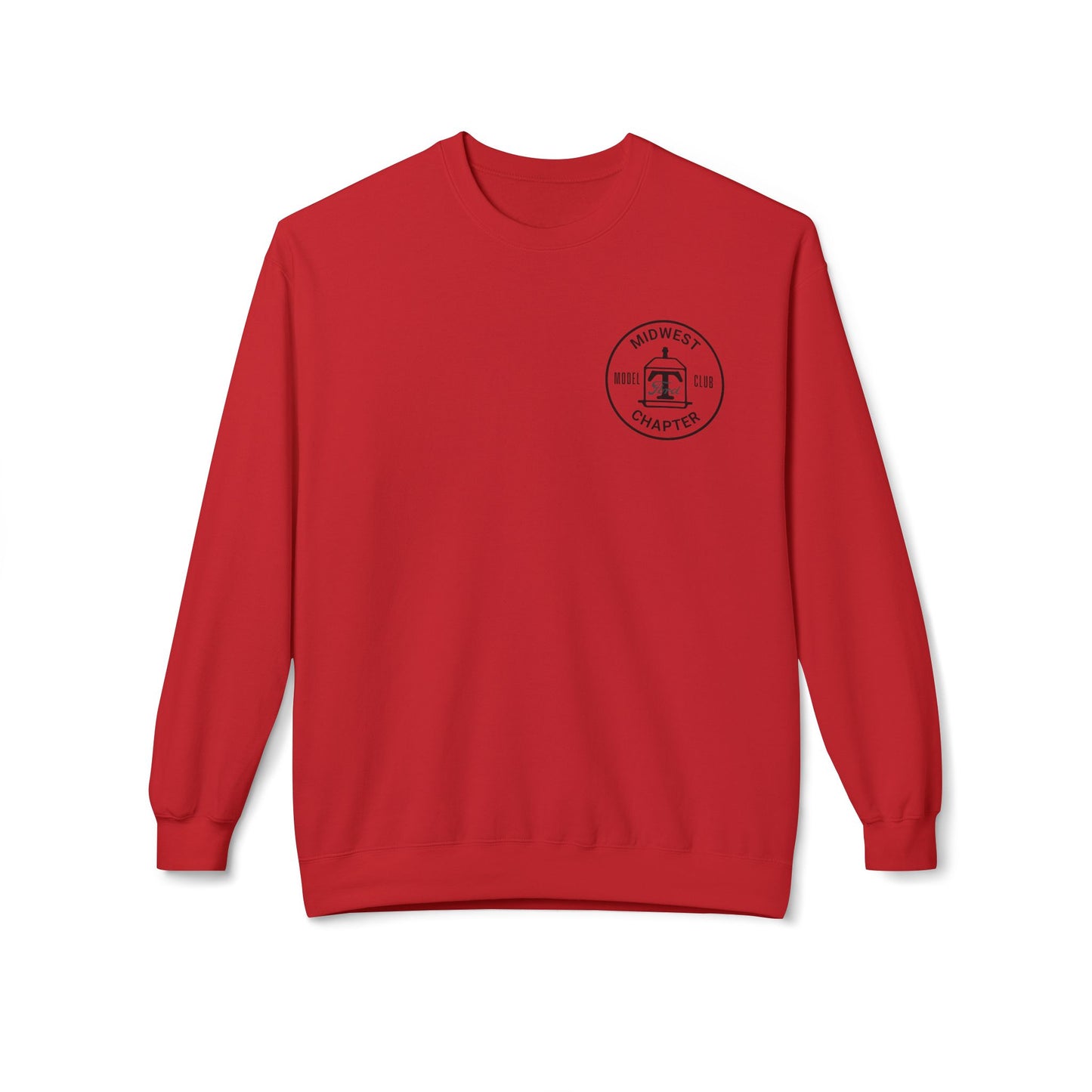 Midwest Chapter - The Model T Ford Club (front logo) Unisex Softstyle Crewneck Sweatshirt