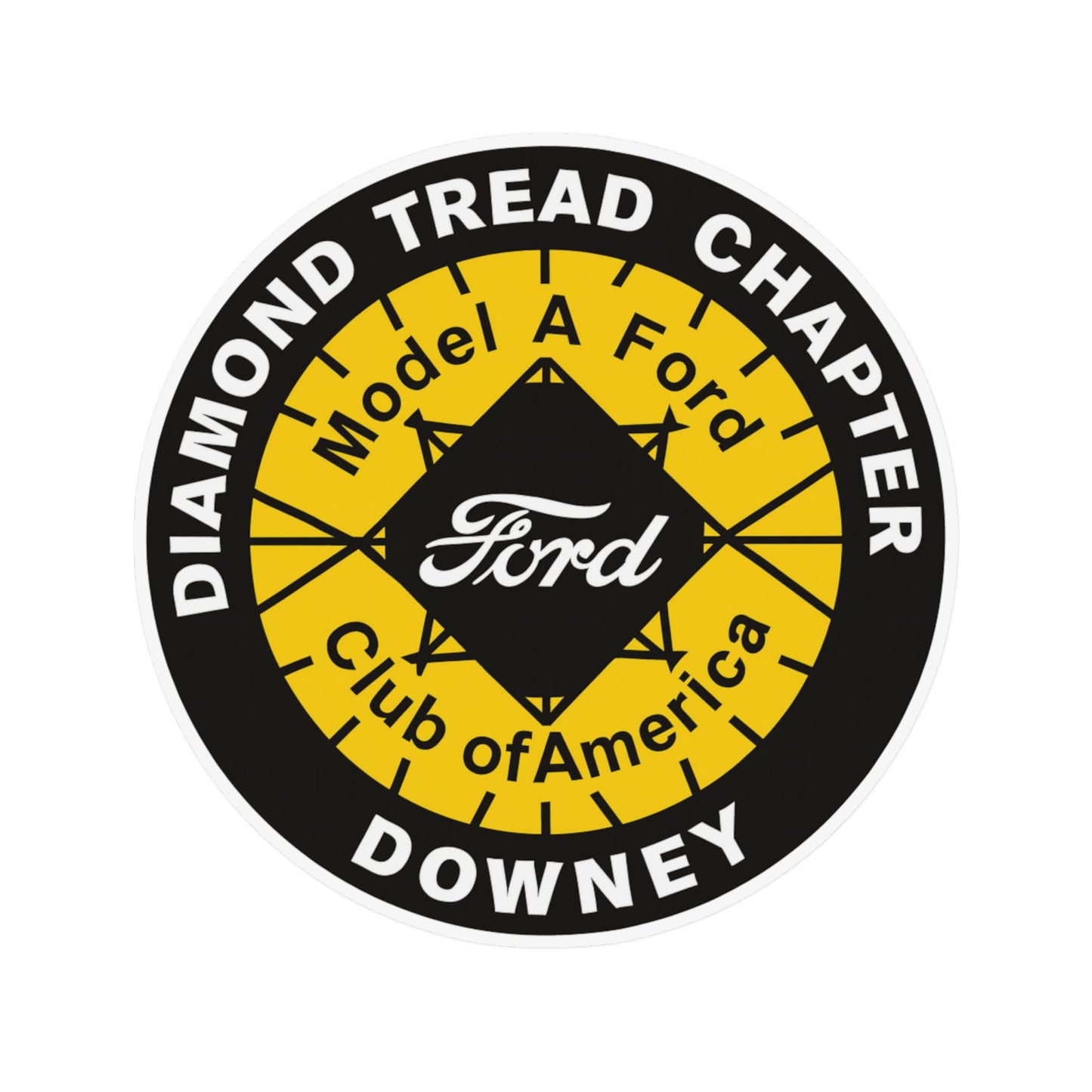 Diamond Tread Chapter Downey Model A Ford Club of America Custom Magnet