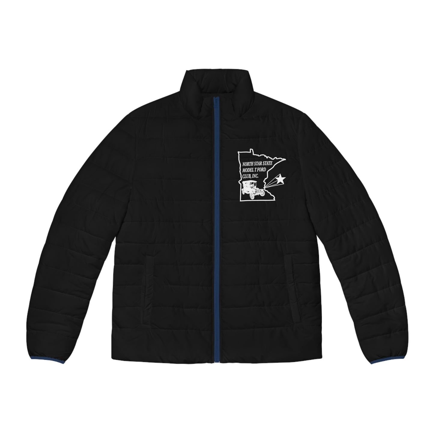 North Star State Model T Ford Club, Inc. Men's Puffer Jacket (AOP)