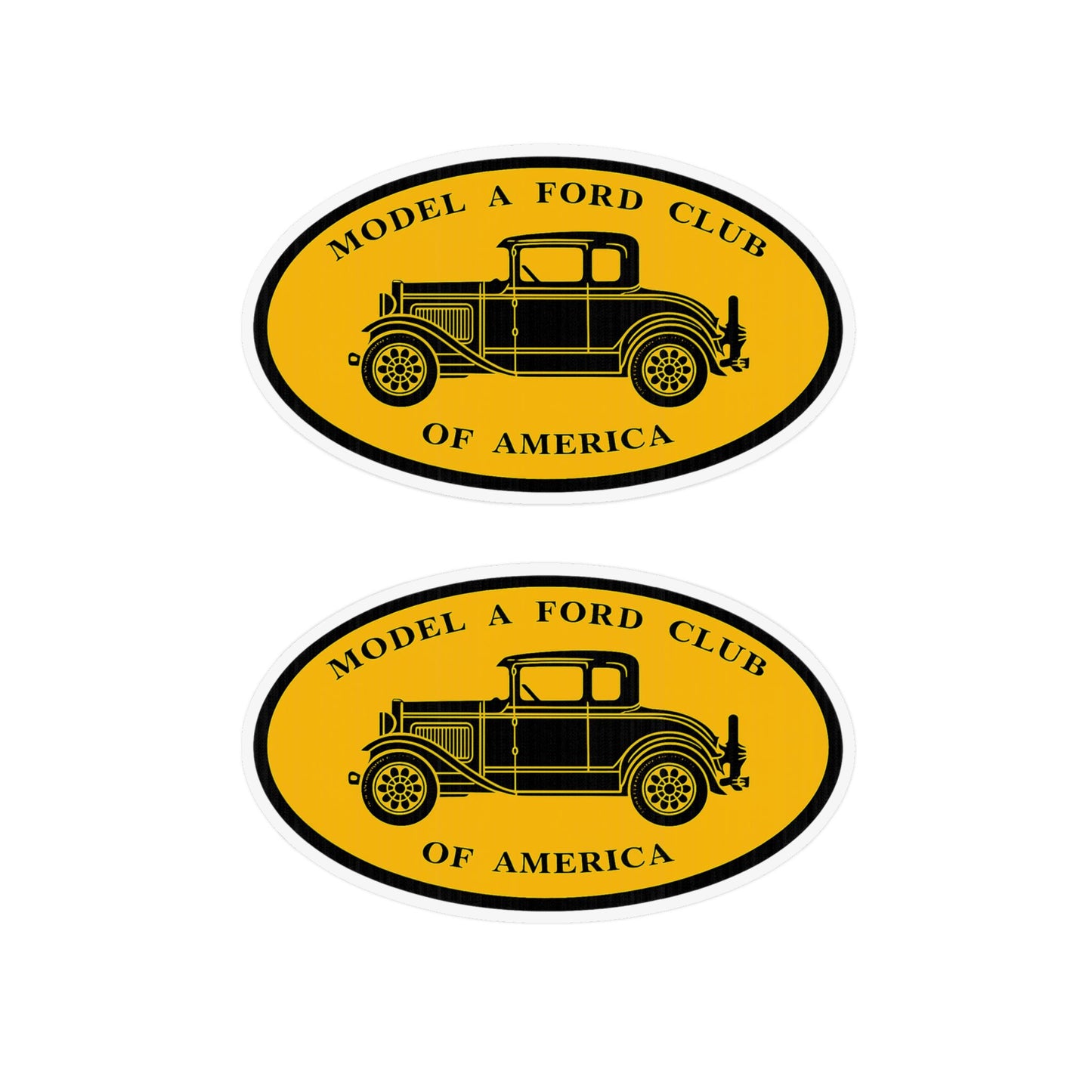 Model A Ford Club of America Oval Car Magnet — Two 18"x12" Custom Shape Vintage Car Magnet