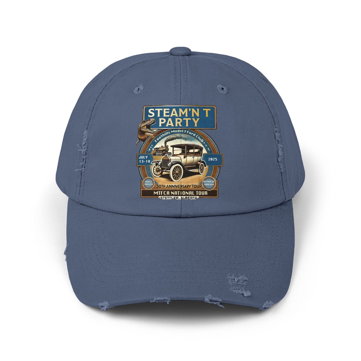Foothills Model T Ford Club STEAM'N T PARTY Unisex Distressed Cap