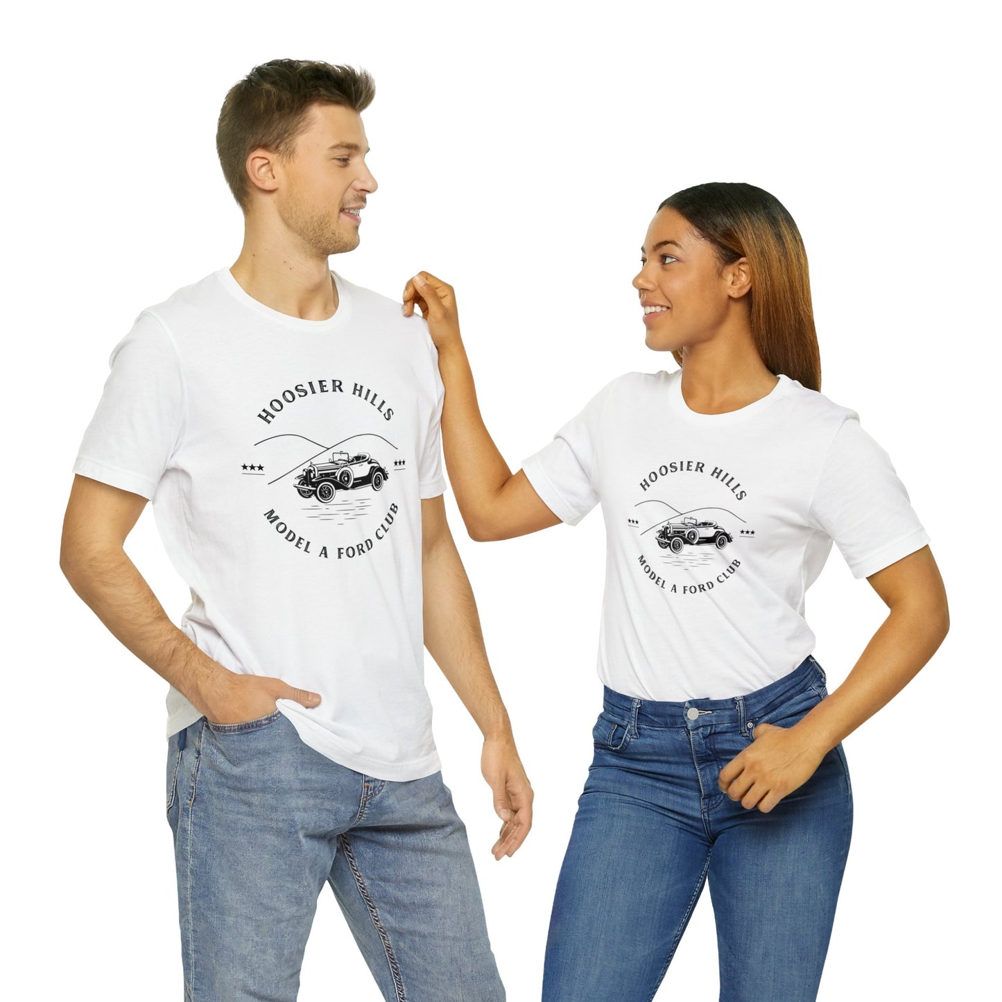 Hoosier Hills Model A Ford Club Unisex Jersey Short Sleeve Tee