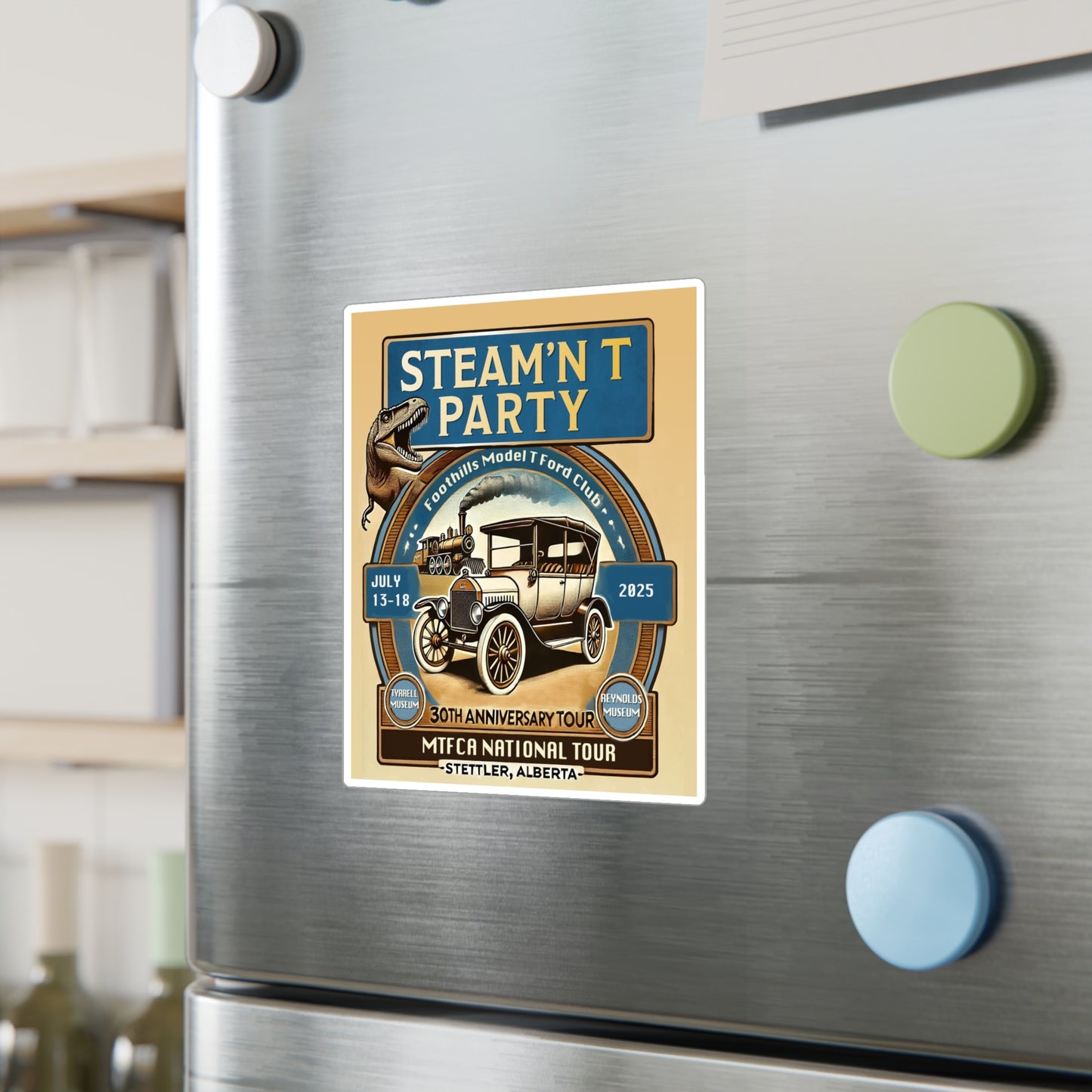 Foothills Model T Ford Club STEAM'N T PARTY Vinyl Decals - Steam'n T Party 2025