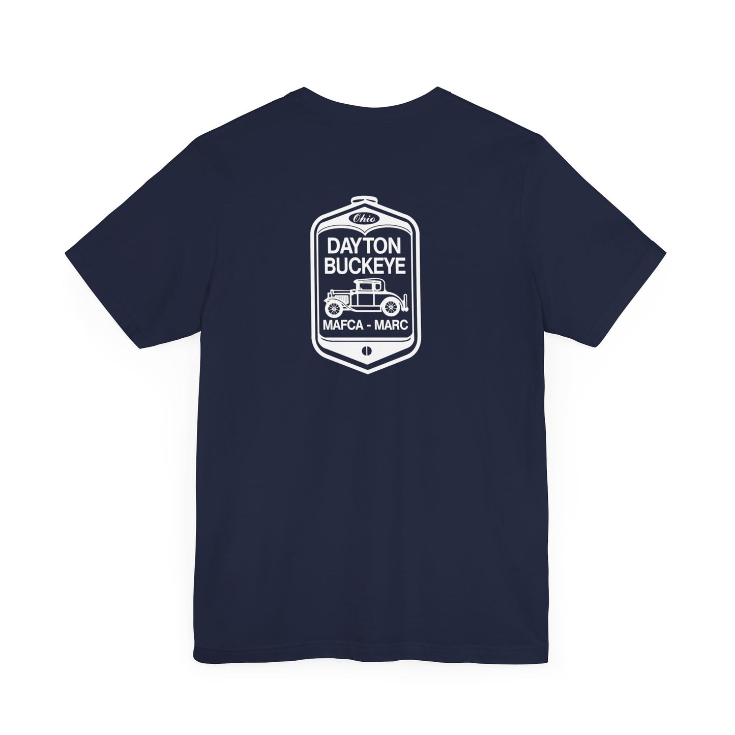Dayton Buckeye (front and back logo) Unisex Jersey Short Sleeve Tee