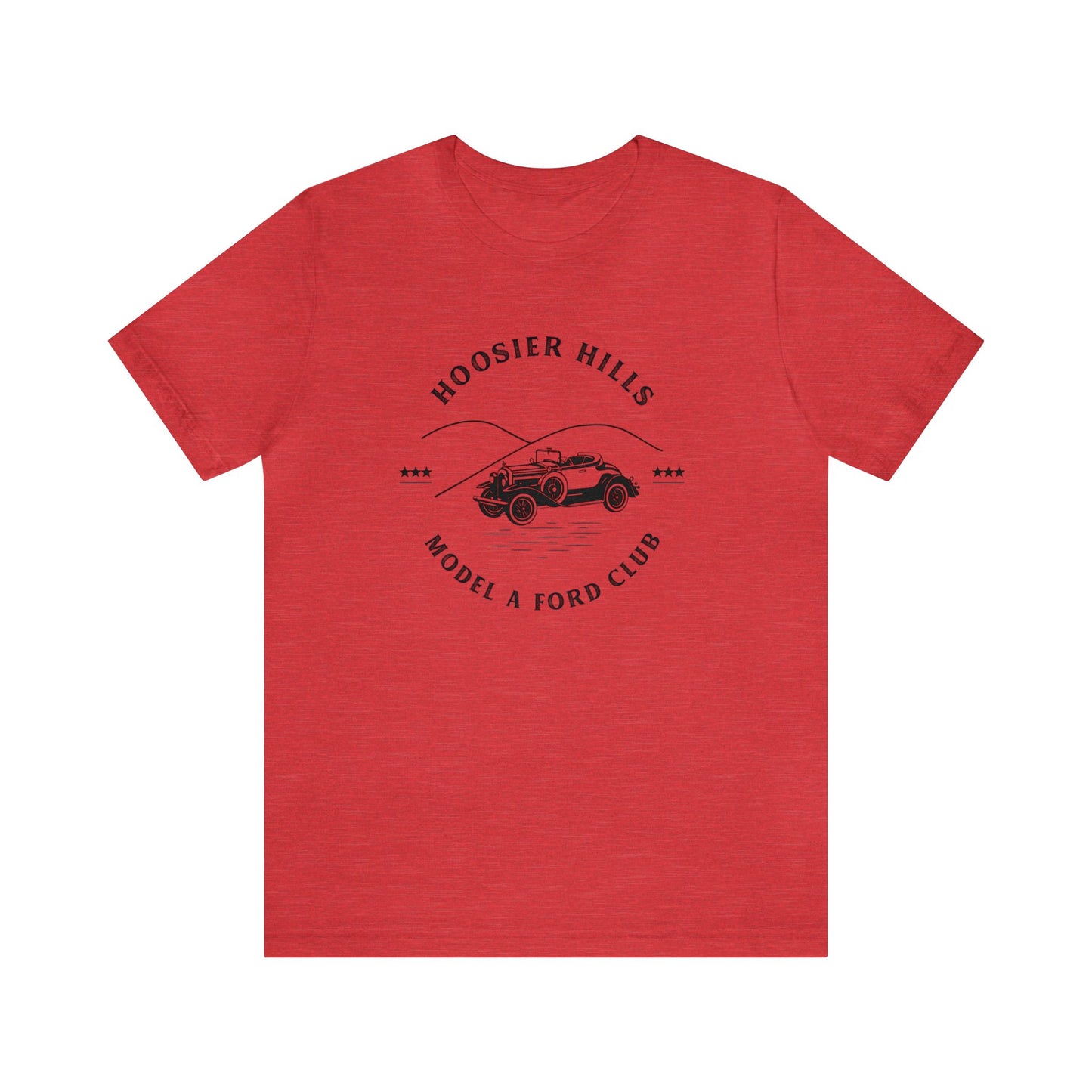 Hoosier Hills Model A Ford Club Unisex Jersey Short Sleeve Tee