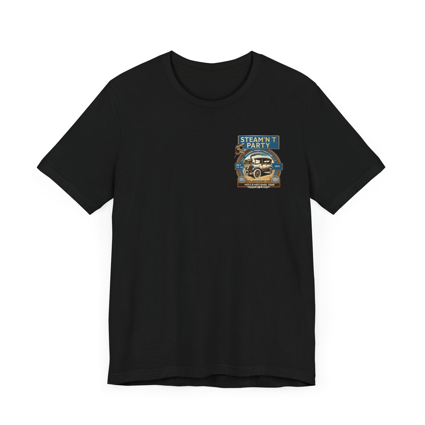 Foothills Model T Ford Club STEAM'N T PARTY (front and back logos)