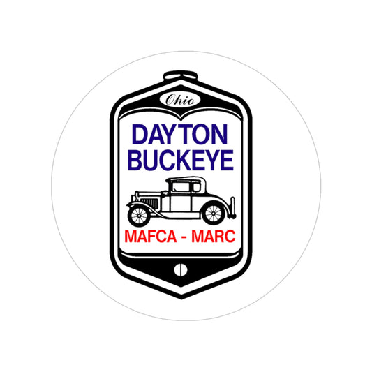Dayton Buckeye Transparent Outdoor Stickers, Round, 1pcs