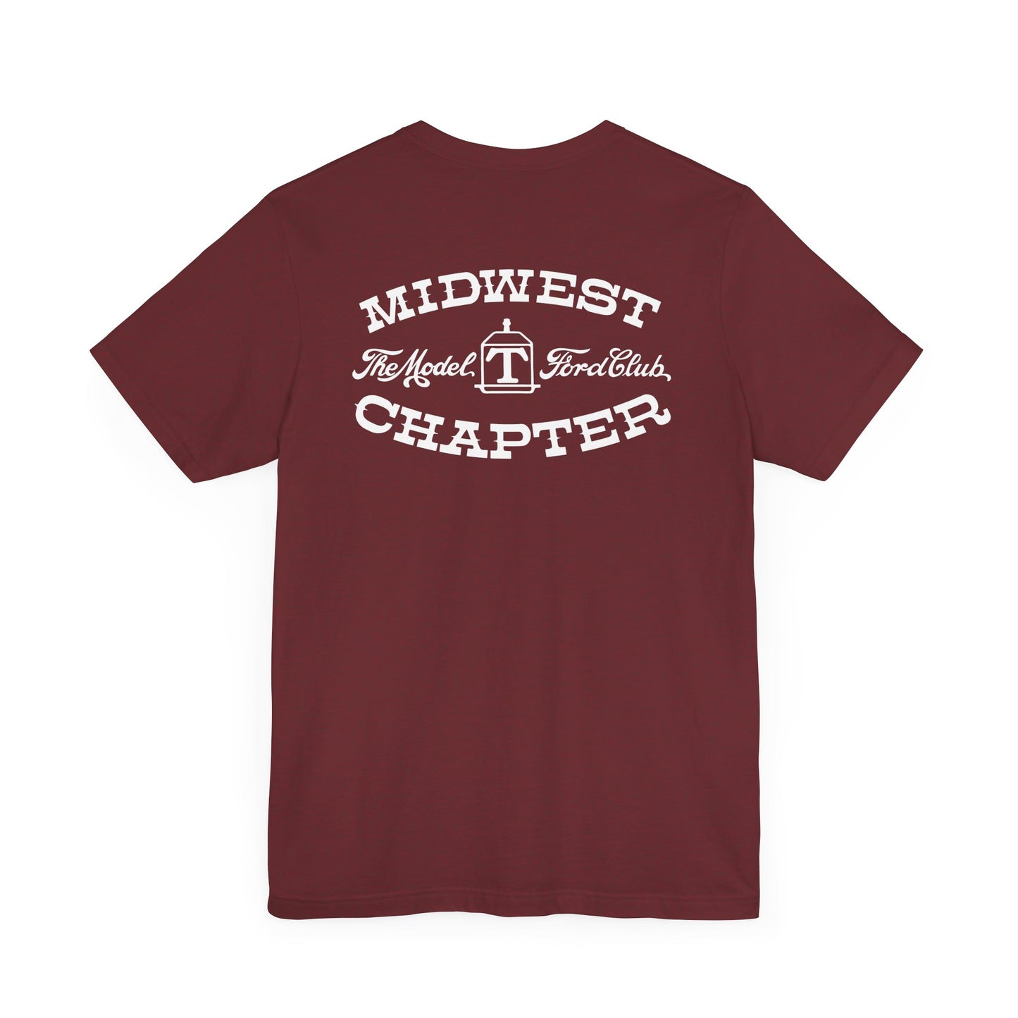 Midwest Chapter - The Model T Ford Club (front & back logo) - Casual Vintage Style for Model T Enthusiasts