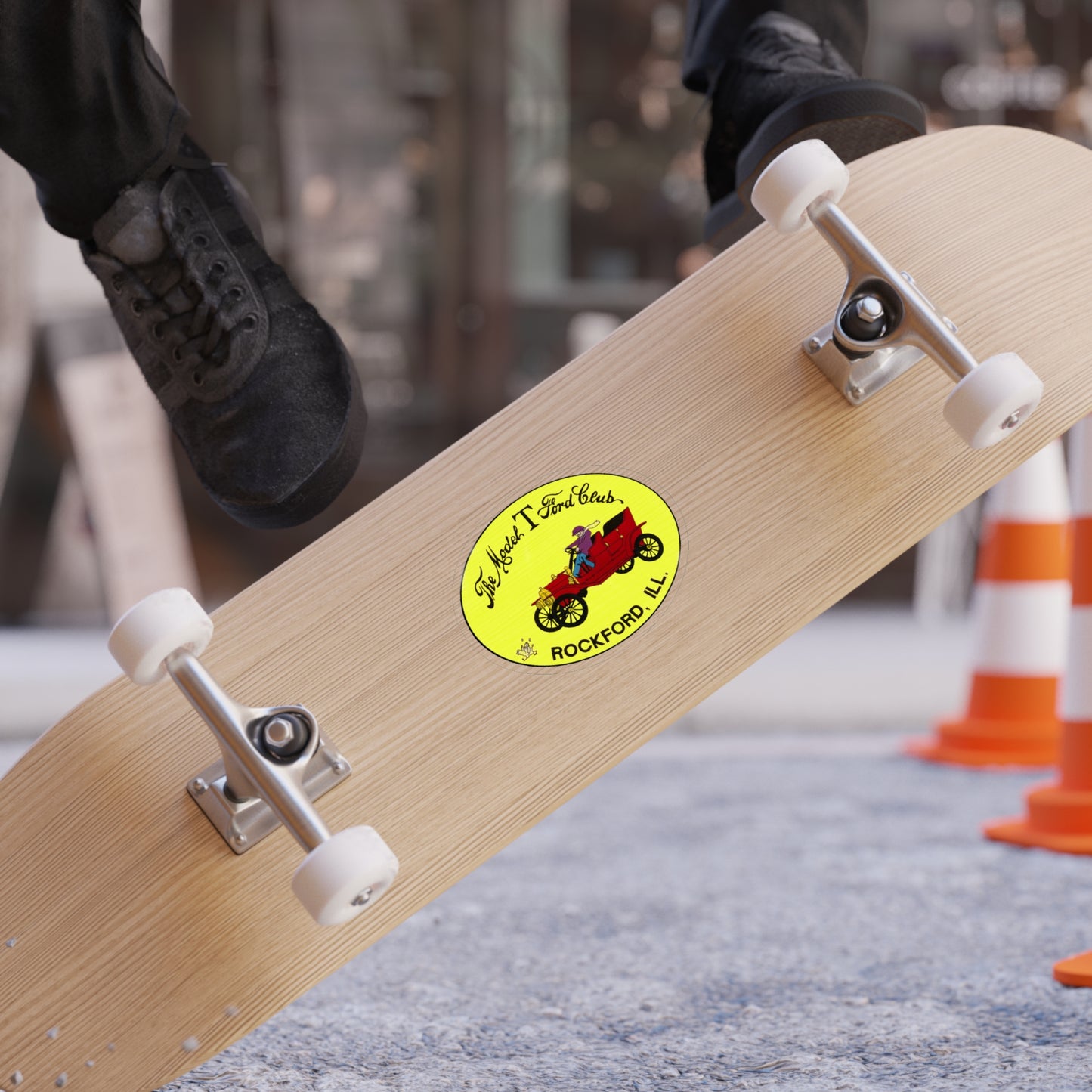 Rockford Model T Ford Club Transparent Outdoor Stickers, Die-Cut, 1pcs