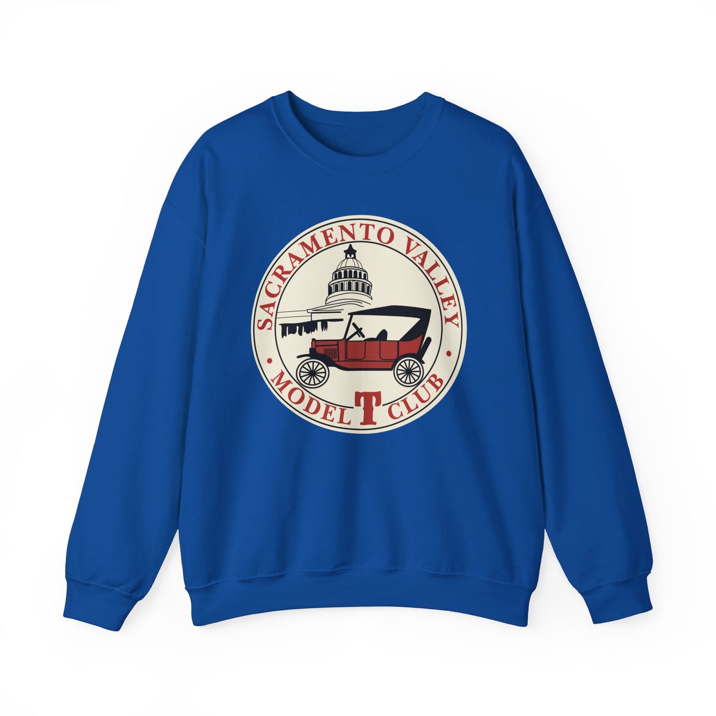 Sacramento Valley Model T Club (front and back logo) Unisex Heavy Blend™ Crewneck Sweatshirt