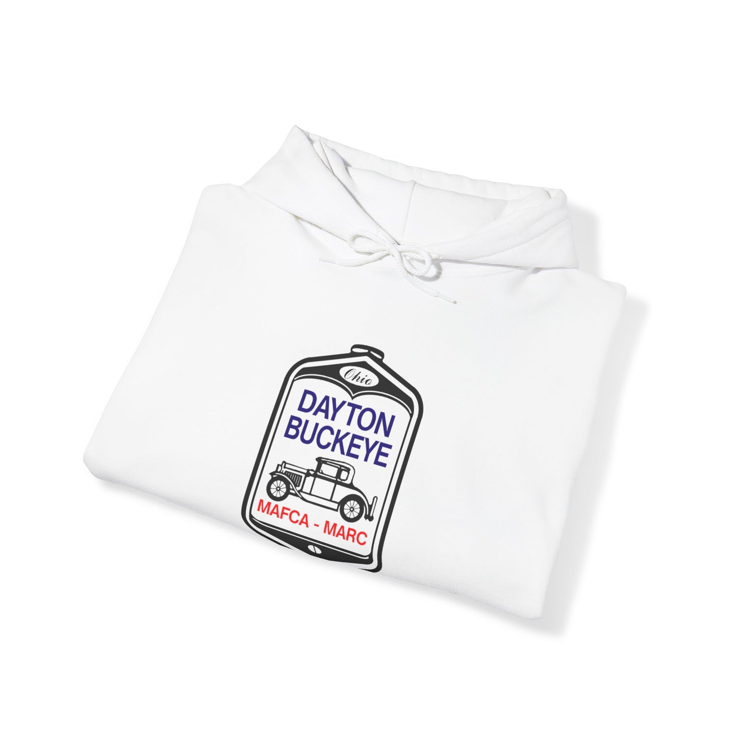 Dayton Buckeye (front logo) Unisex Heavy Blend™ Hooded Sweatshirt