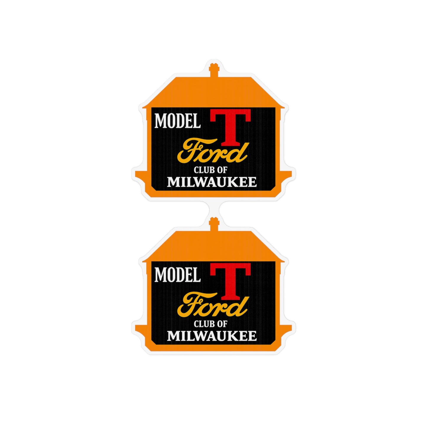 Greater Milwaukee Model T Ford Club Custom Magnet — Two 12" x 12" Car or Trailer Magnets