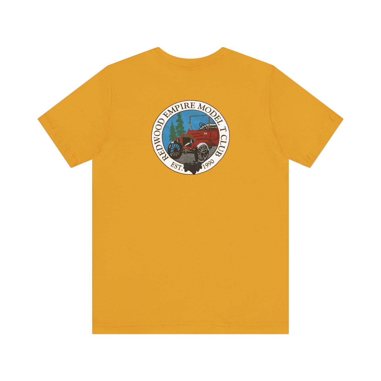 Redwood Empire Model Club (front and back logo) Unisex Short Sleeve Tee - Vintage Style Graphic T-Shirt