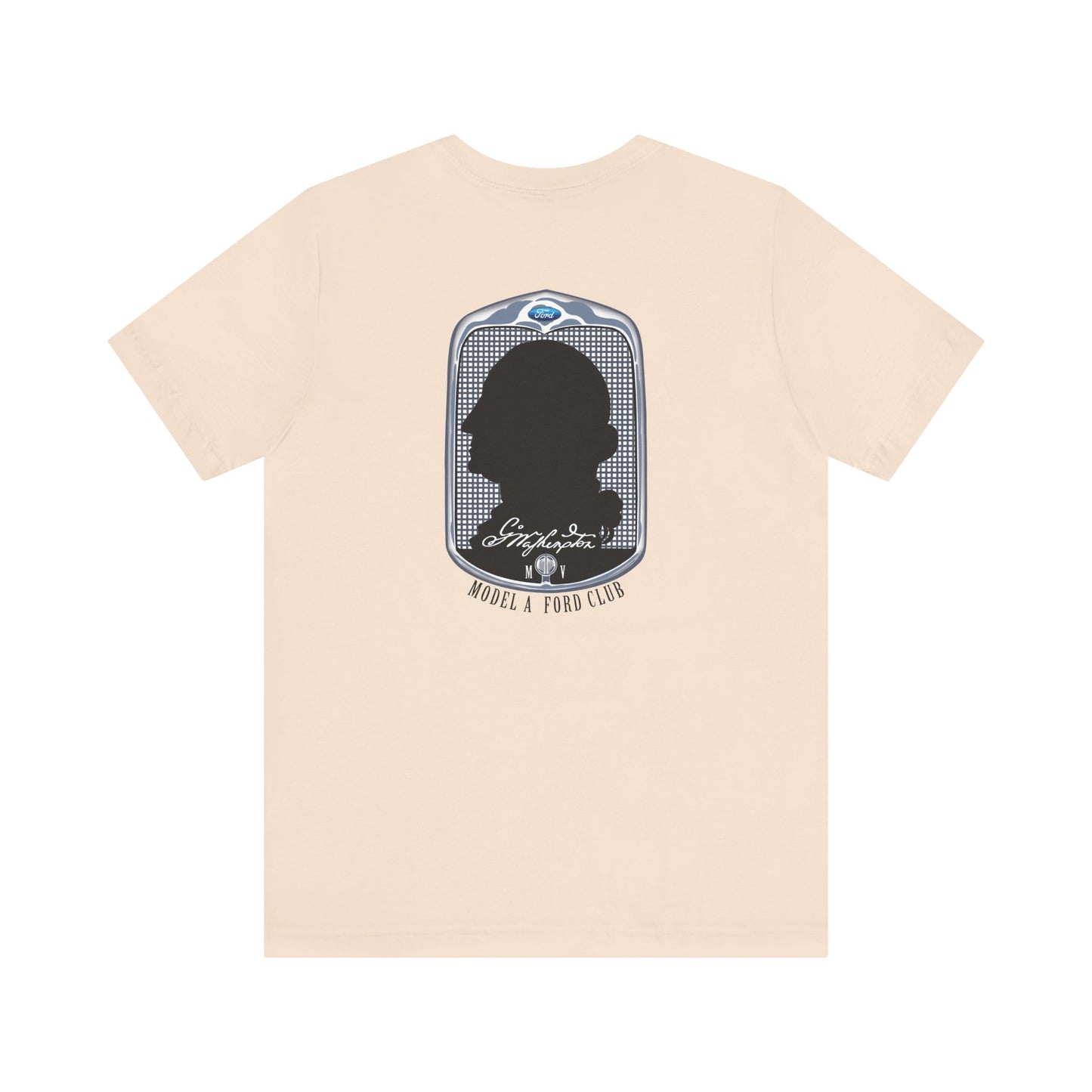 George Washington Model A Ford Club (front and back black logo) Unisex Jersey Short Sleeve Tee