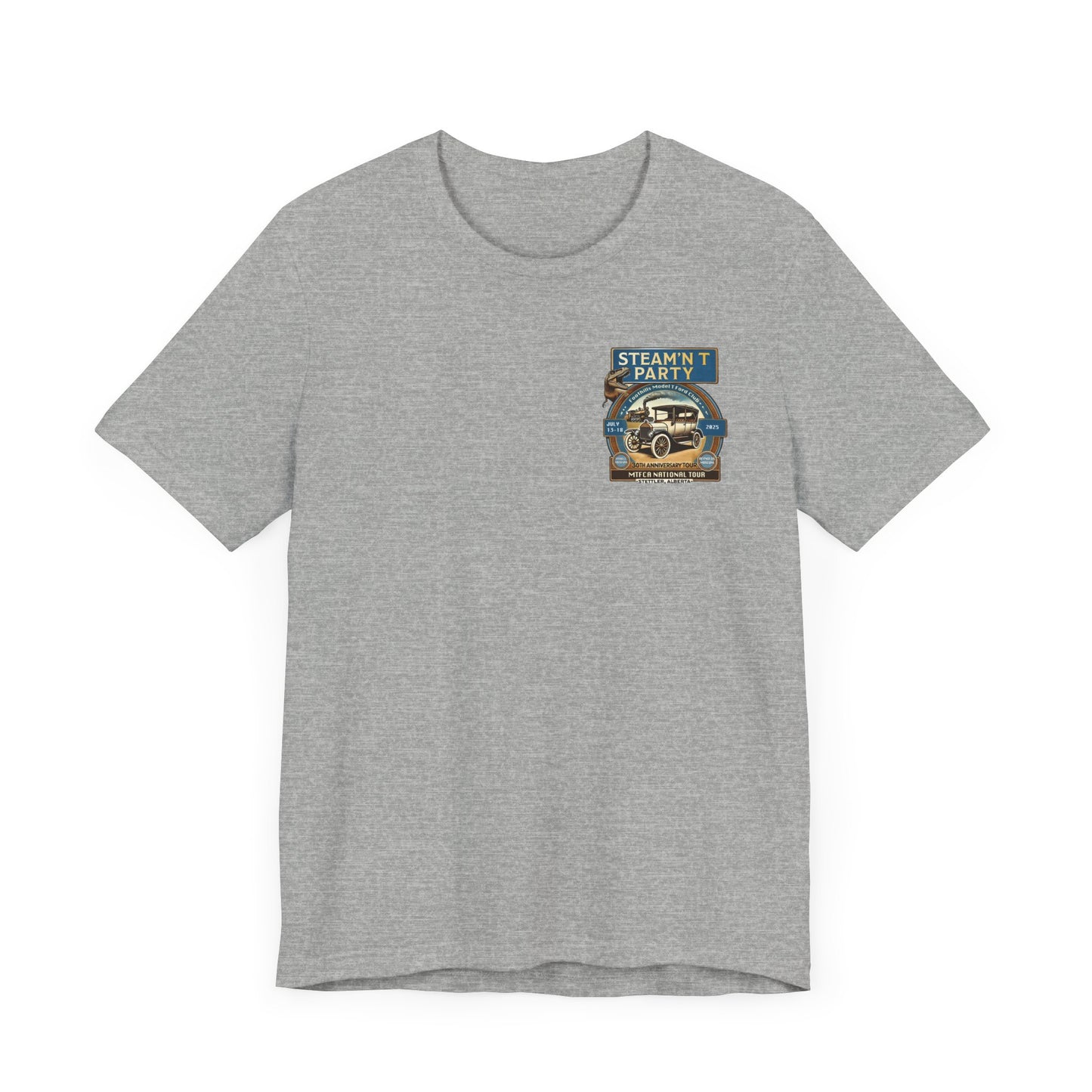 Foothills Model T Ford Club STEAM'N T PARTY (front and back logos)