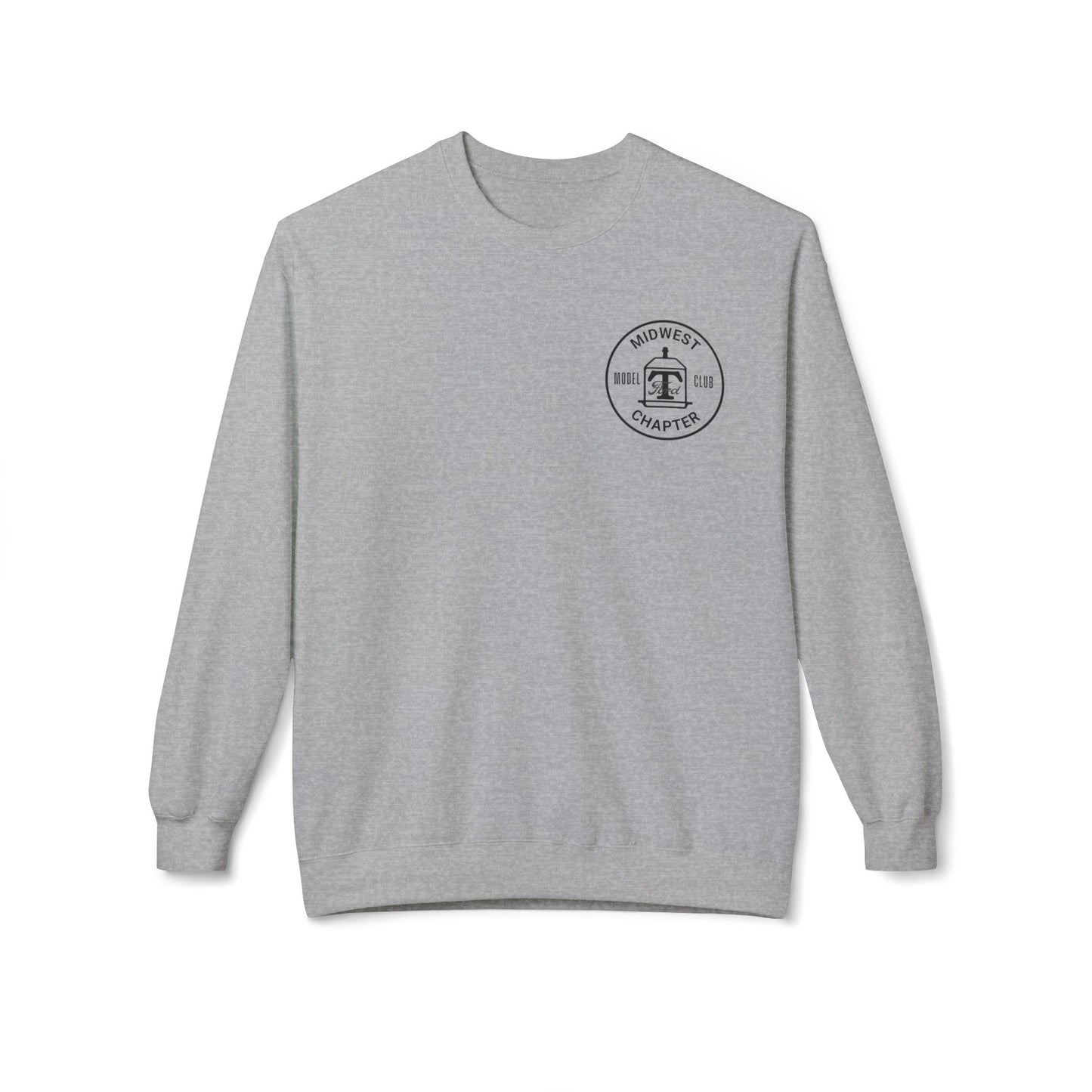 Midwest Chapter - The Model T Ford Club (front logo) Unisex Softstyle Crewneck Sweatshirt