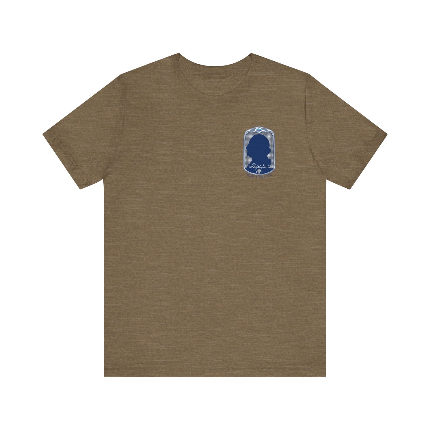 George Washington Model A Ford Club (front and back blue logo) Unisex Jersey Short Sleeve Tee