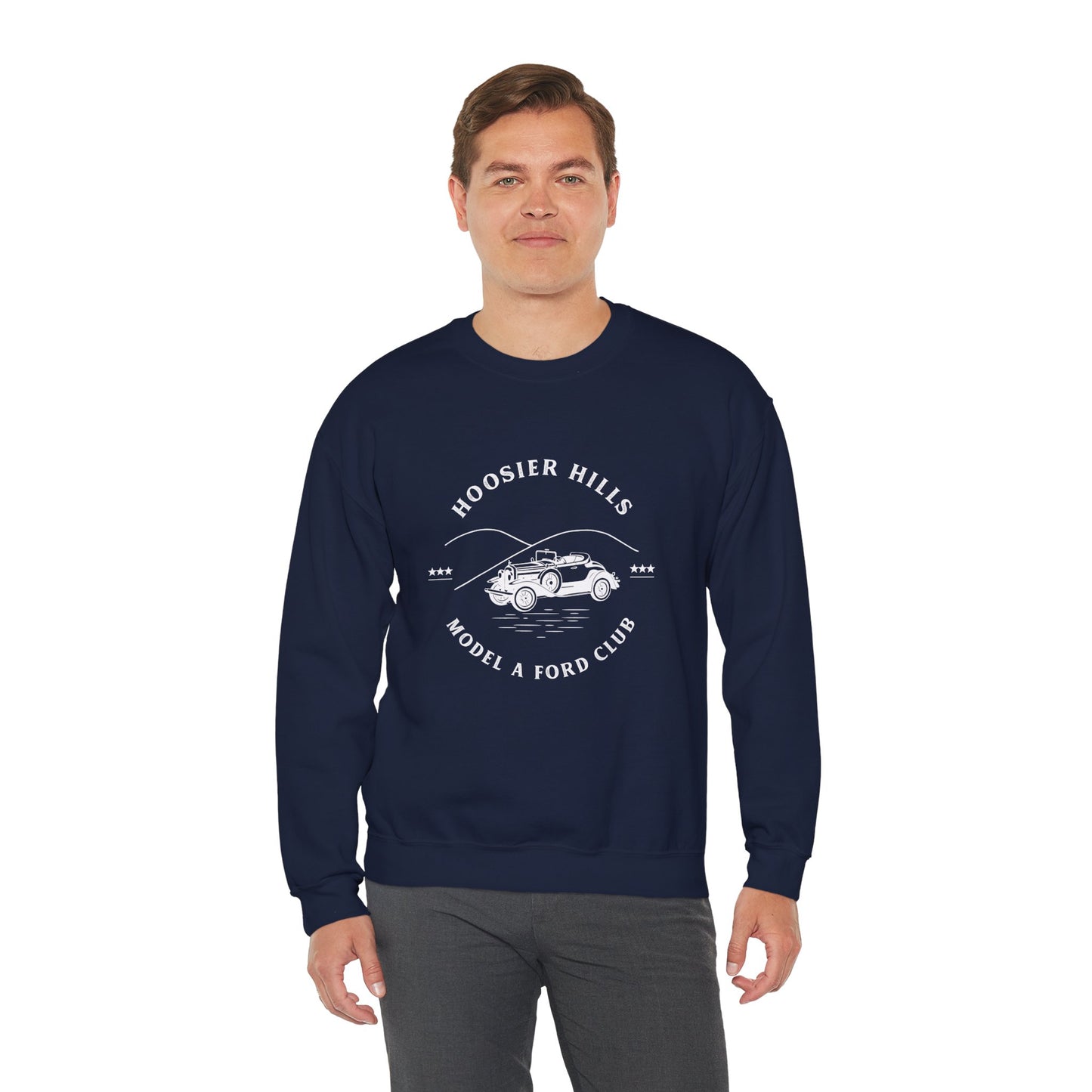 Hoosier Hills Model A Ford Club Unisex Heavy Blend™ Crewneck Sweatshirt