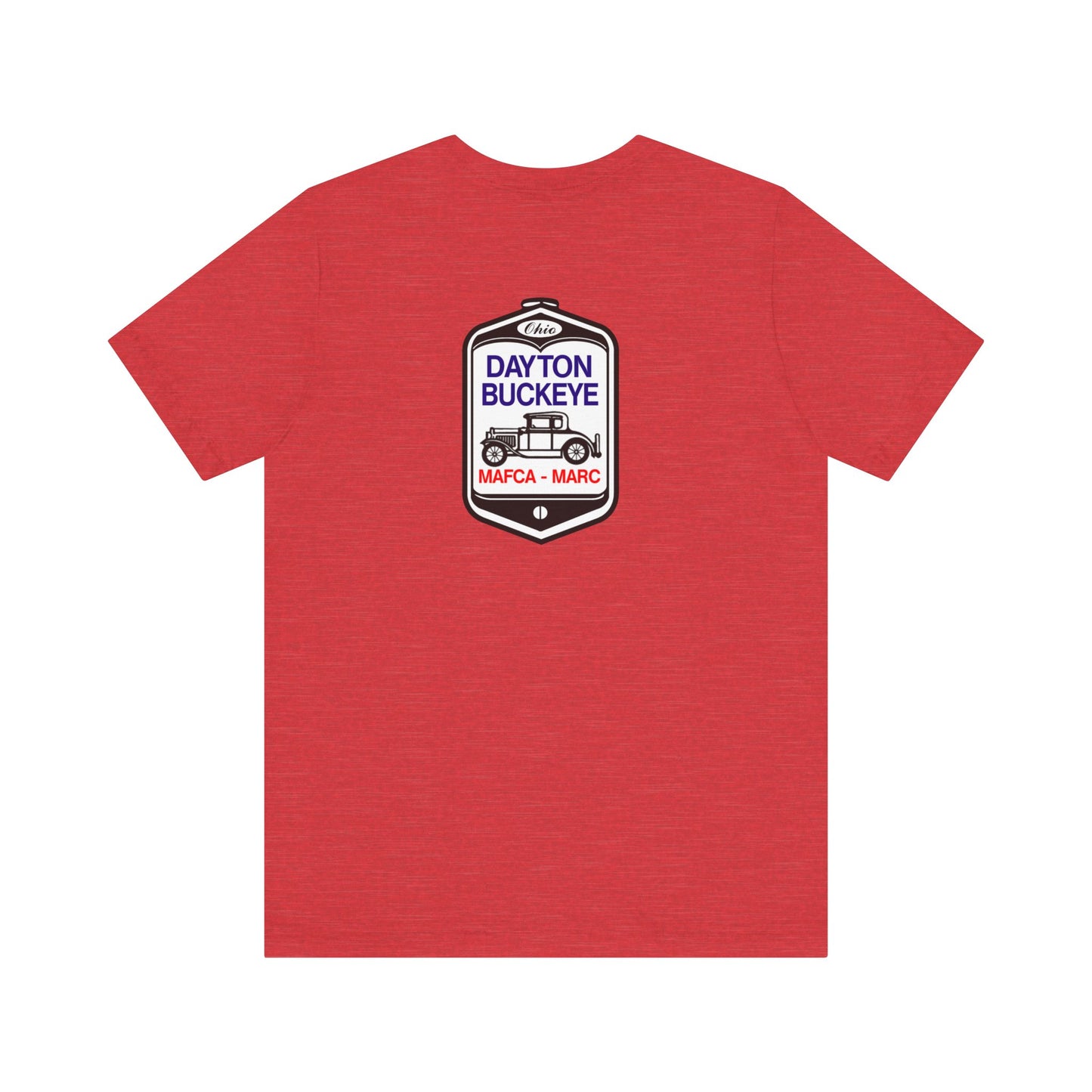 Dayton Buckeye (front and back logo) Unisex Jersey Short Sleeve Tee